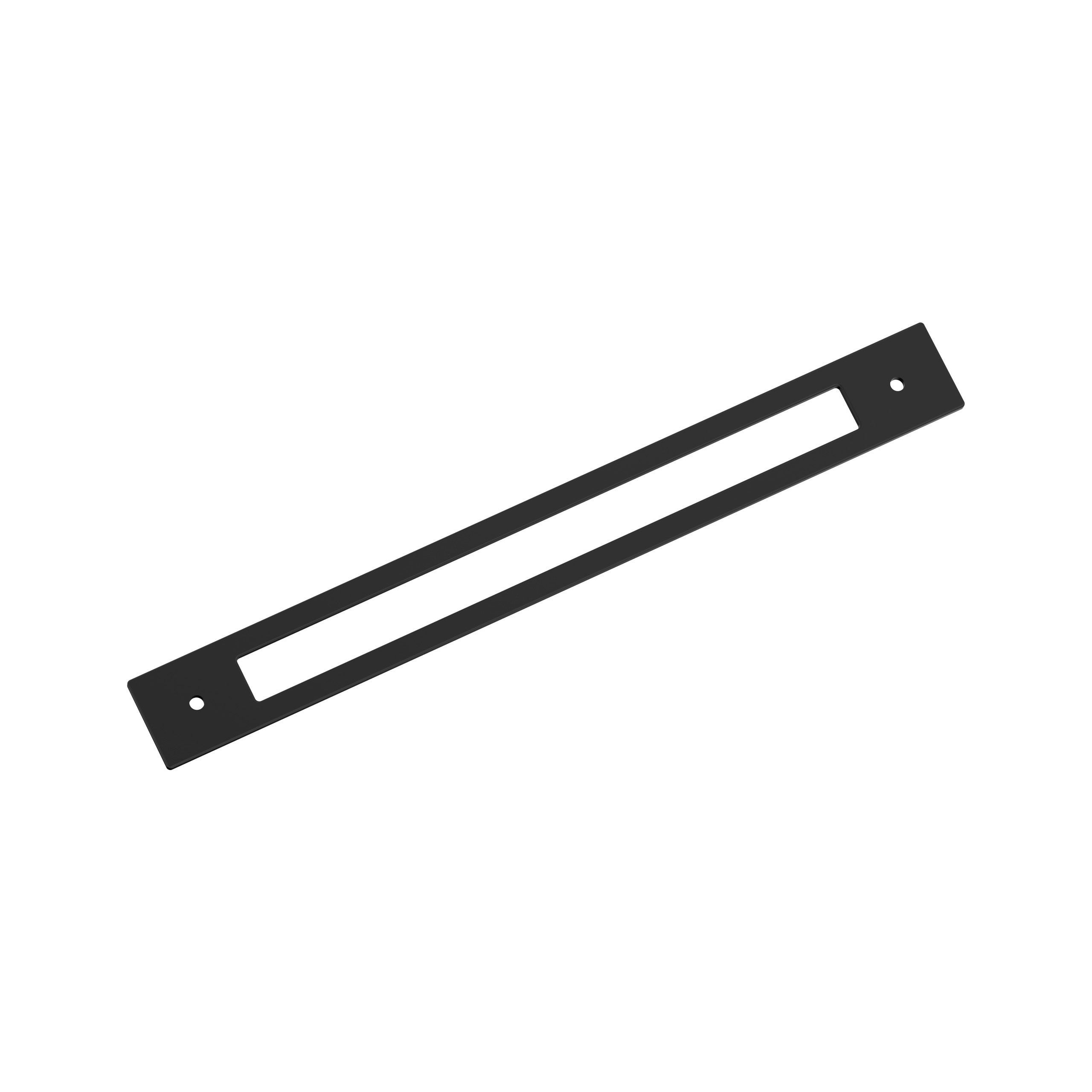 Medora 10-1/16 inch (256mm) Center-to-Center Rectangle Matte Black Cabinet Pull Backplate