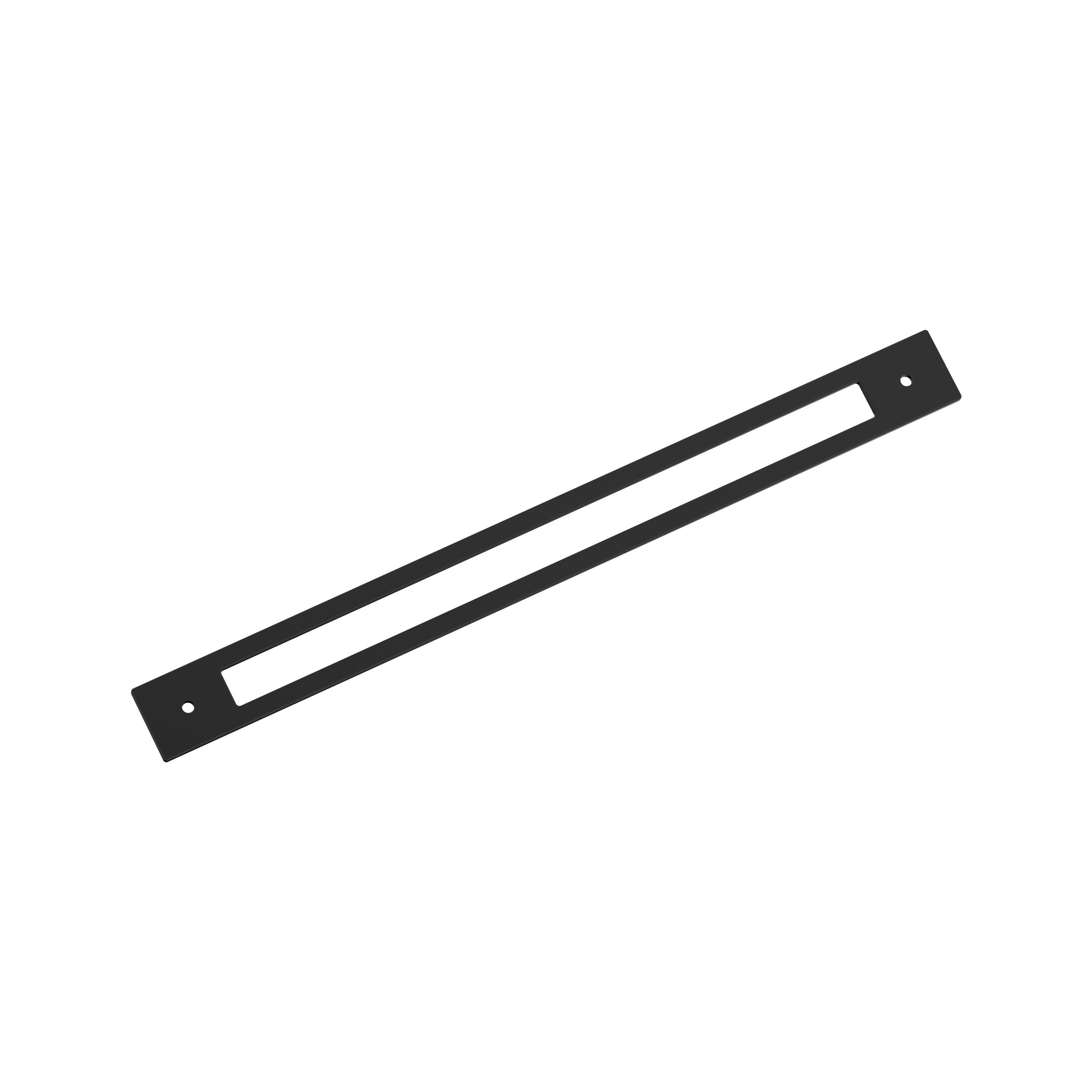 Medora 12-5/8 inch (320mm) Center-to-Center Rectangle Matte Black Cabinet Pull Backplate
