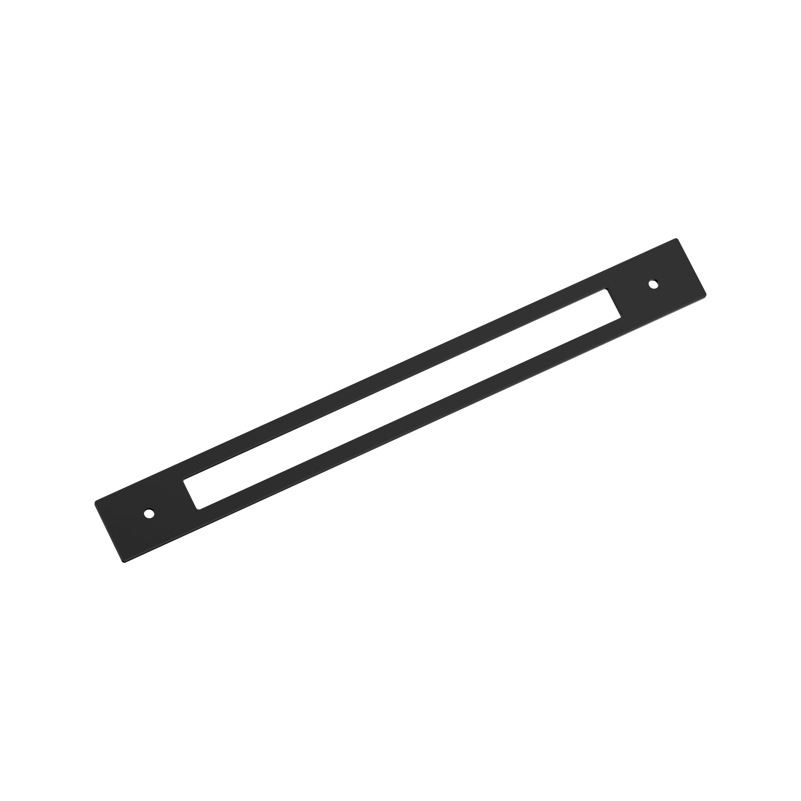 Medora 12 inch (305mm) Center-to-Center Rectangle Matte Black Cabinet Pull Backplate