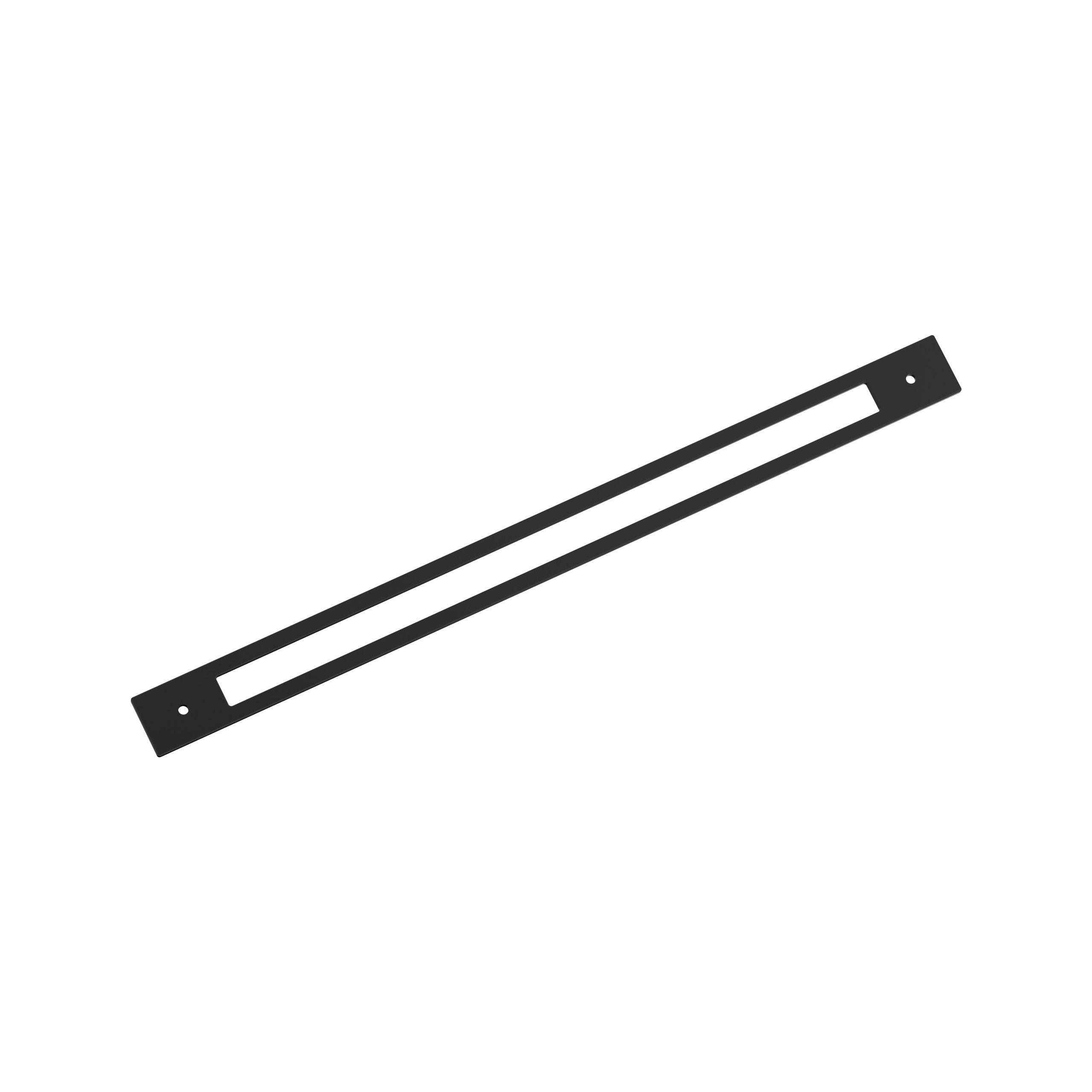 Medora 18 inch (457mm) Center-to-Center Rectangle Matte Black Cabinet Pull Backplate