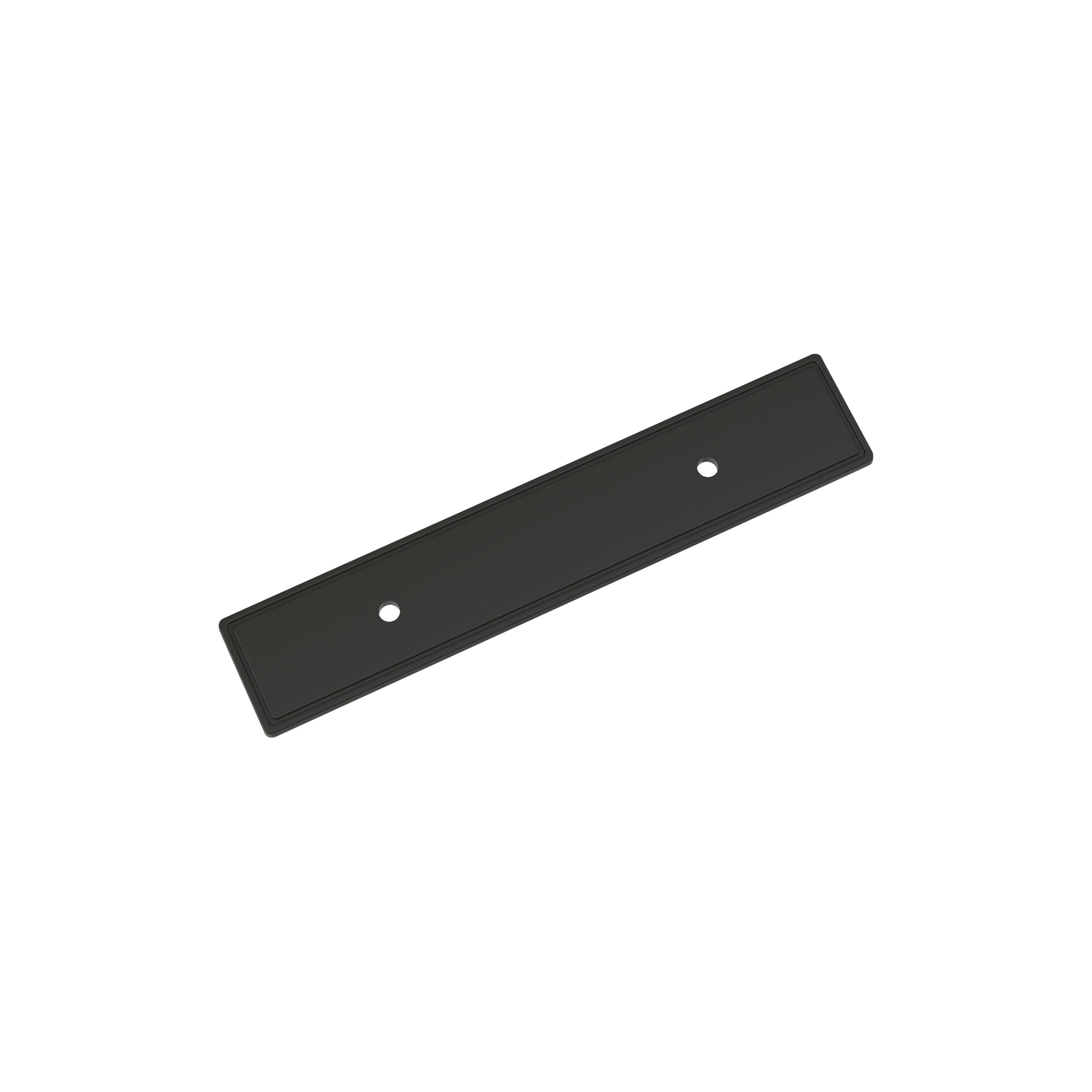 Thoreau 3 inch (76mm) Center-to-Center Rectangle Matte Black Cabinet Pull Backplate