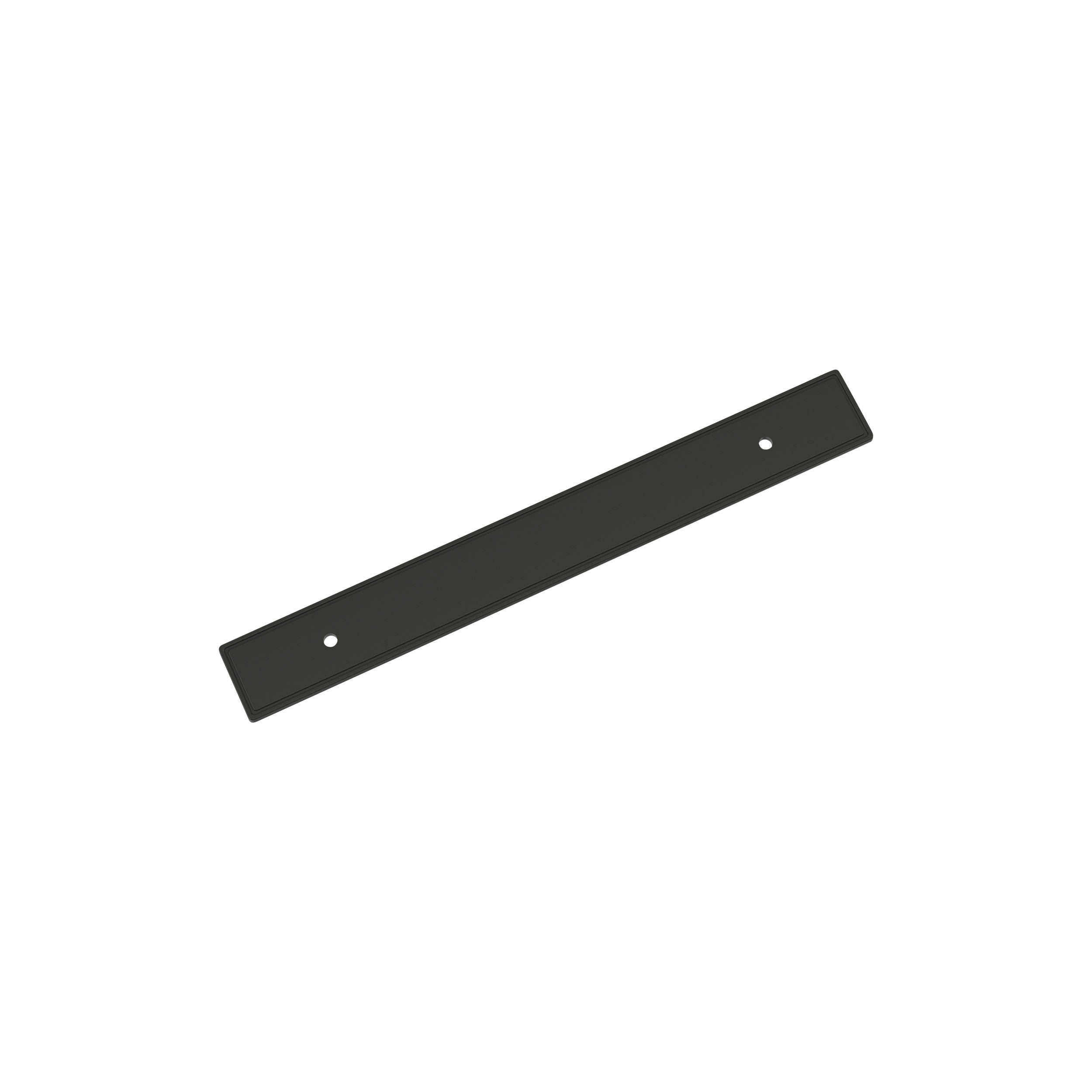Thoreau 6-5/16 inch (160mm) Center-to-Center Rectangle Matte Black Cabinet Pull Backplate