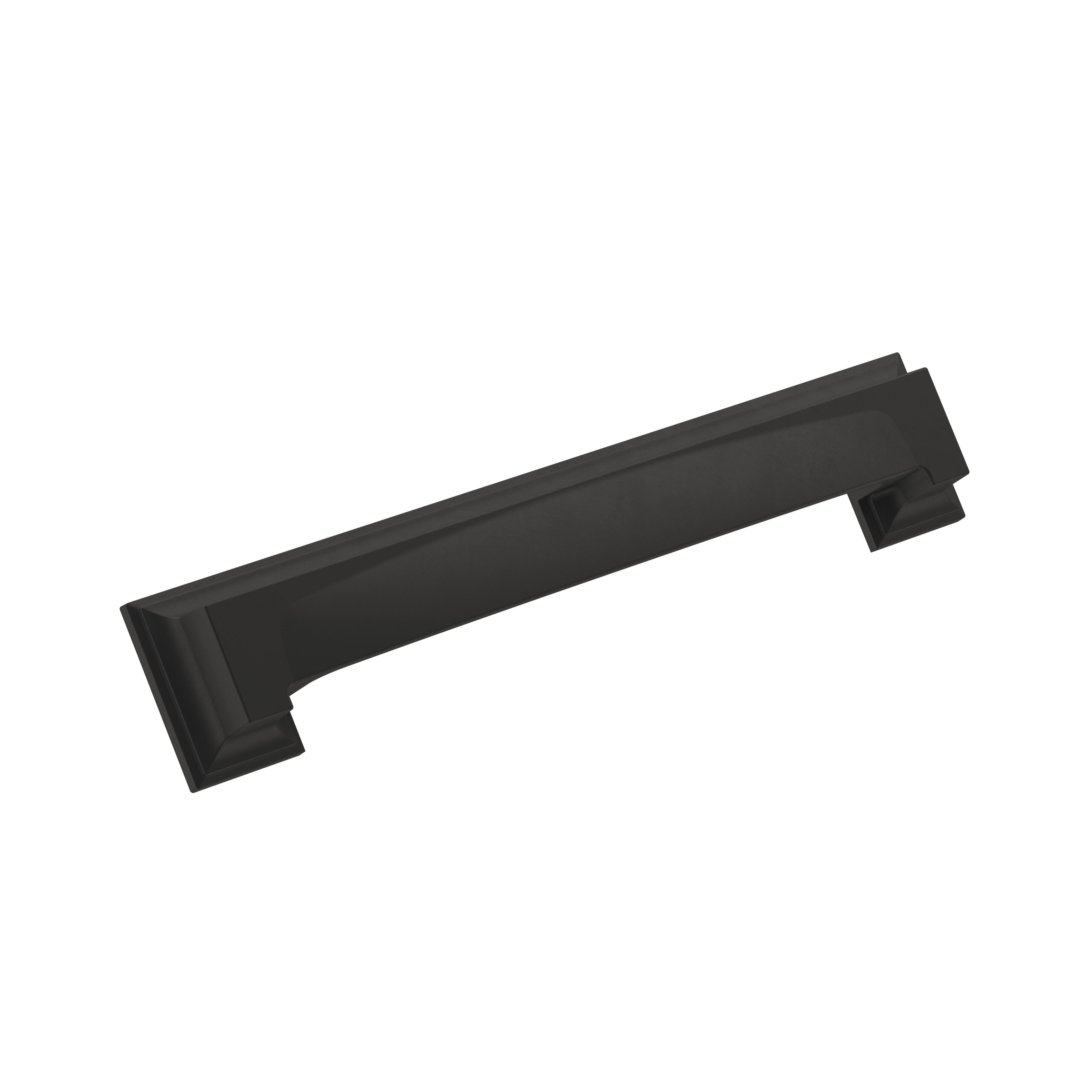 Appoint 5-1/16 inch or 6-5/16 inch (128mm or 160mm) Center-to-Center Matte Black Cabinet Cup Pull