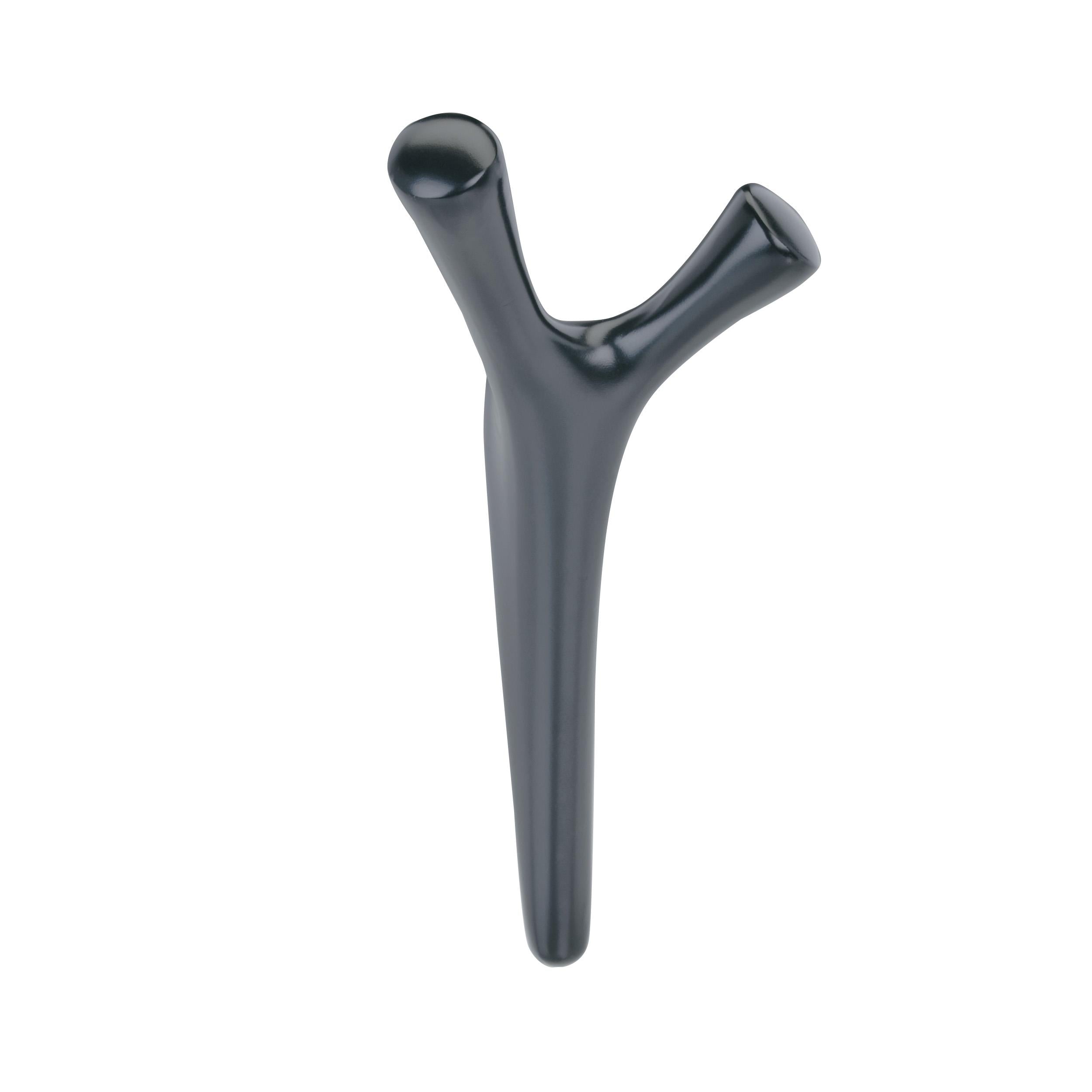 Kodiak Double Prong Matte Black Decorative Wall Hook