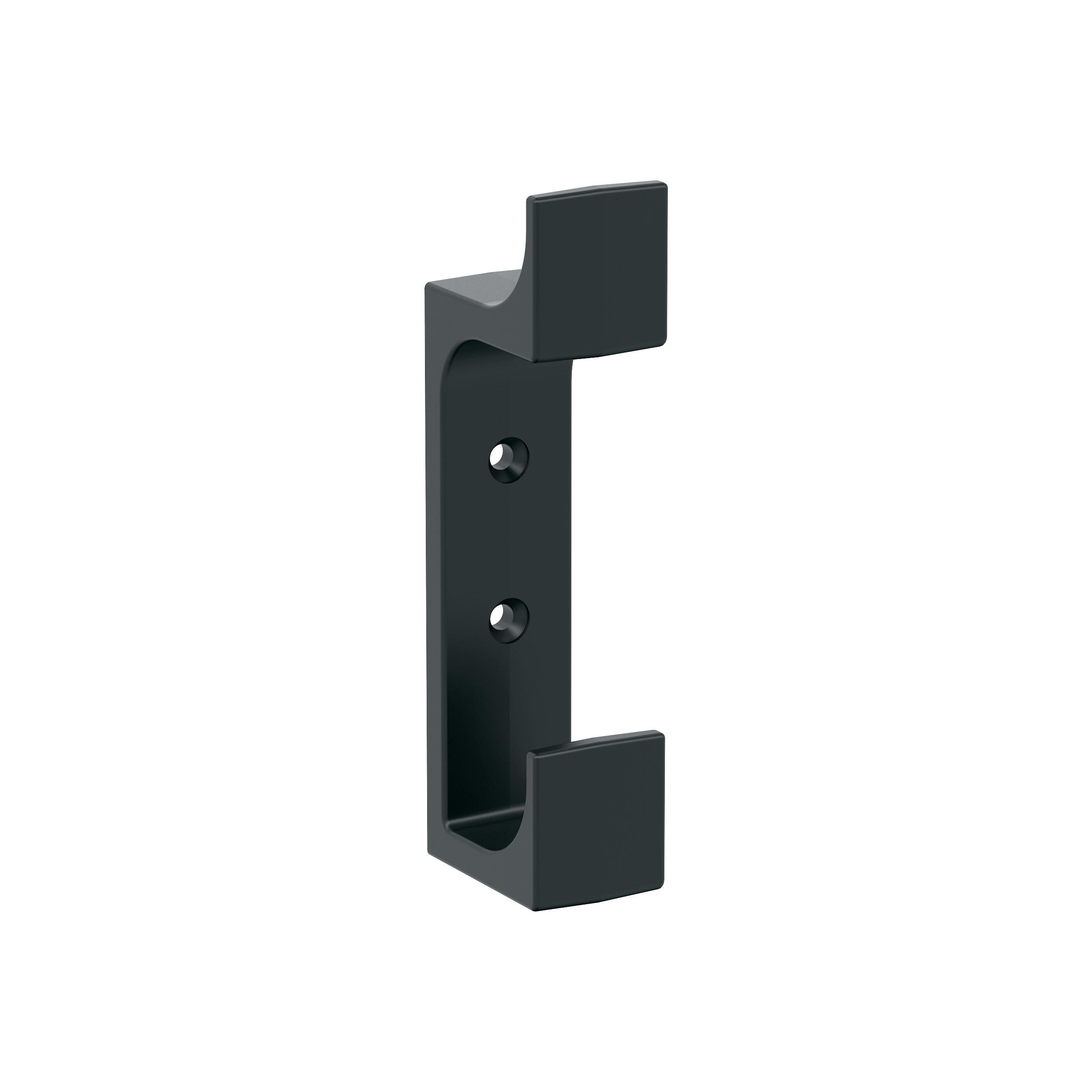 Bray Double Prong Matte Black Decorative Wall Hook
