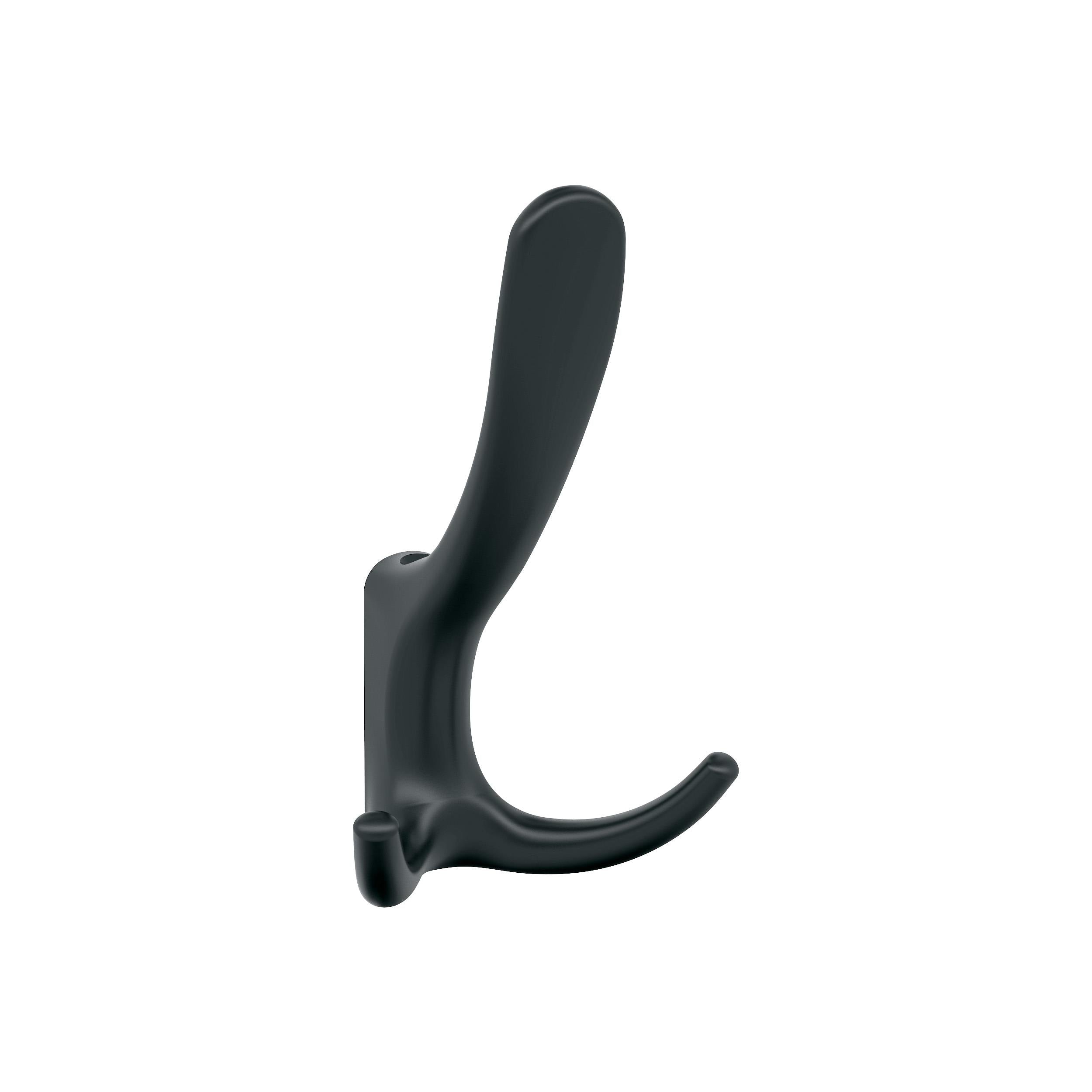 Finesse Triple Prong Matte Black Decorative Wall Hook