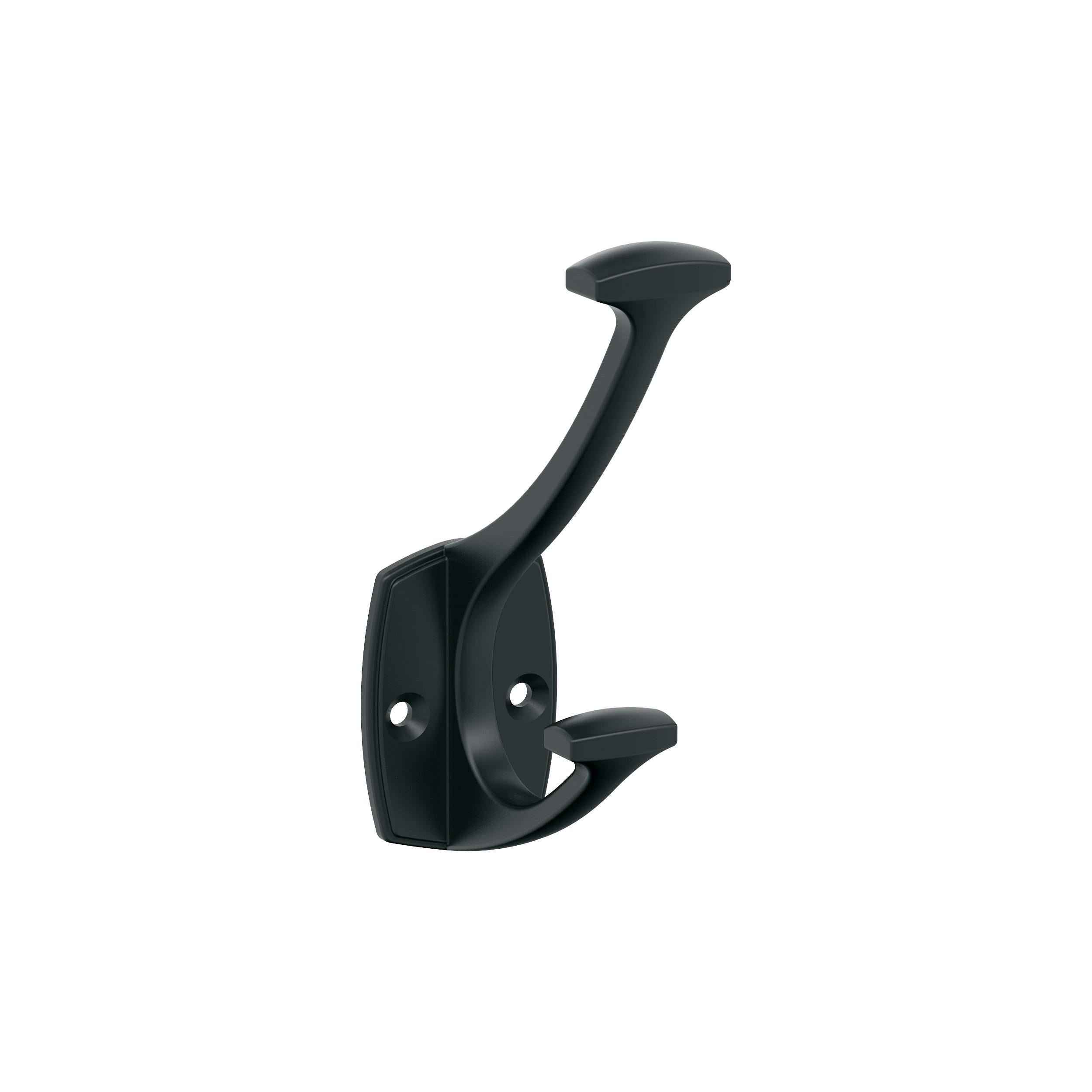 Vicinity Double Prong Matte Black Decorative Wall Hook