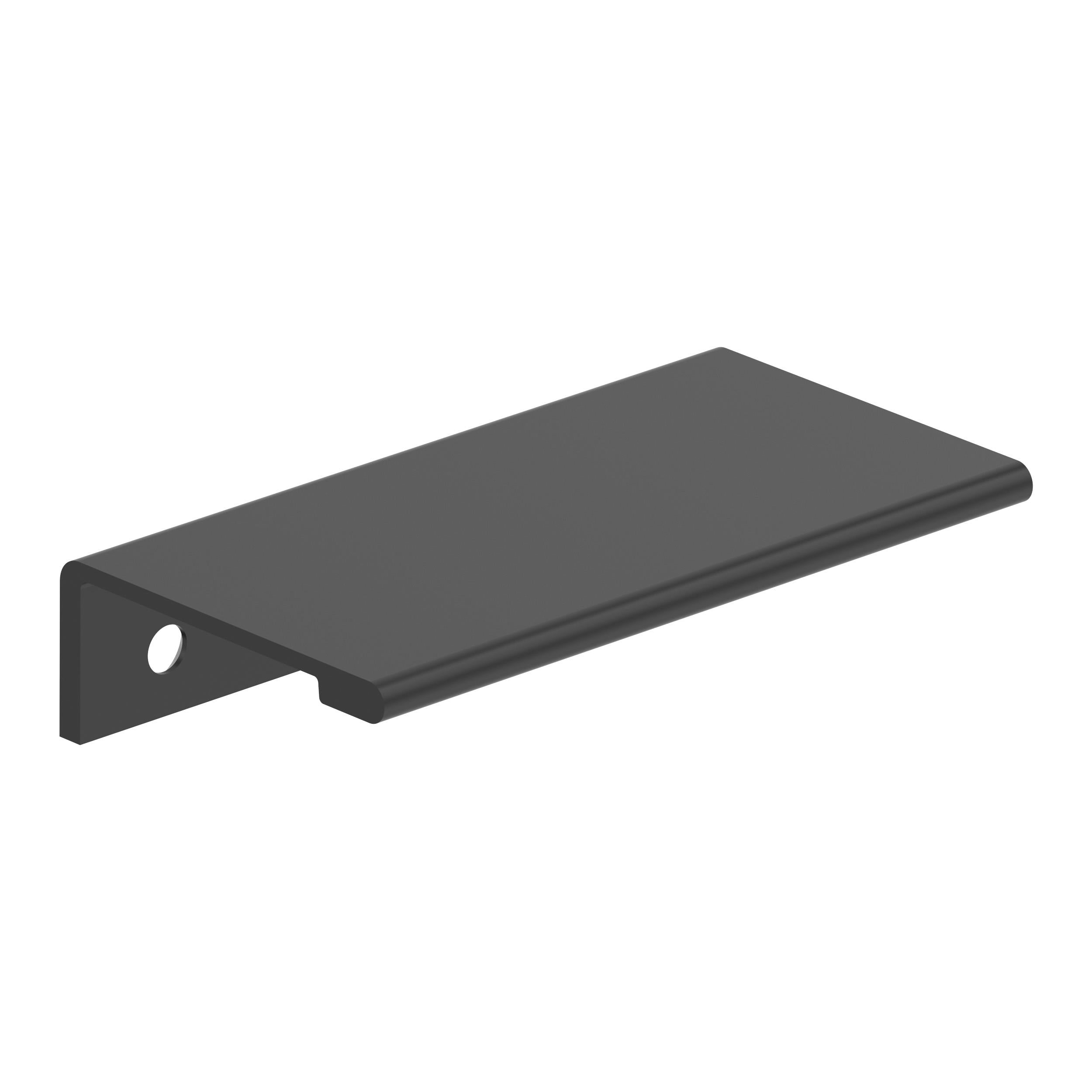 Streamline II 3 inch (76mm) Length Matte Black Cabinet Edge Pull