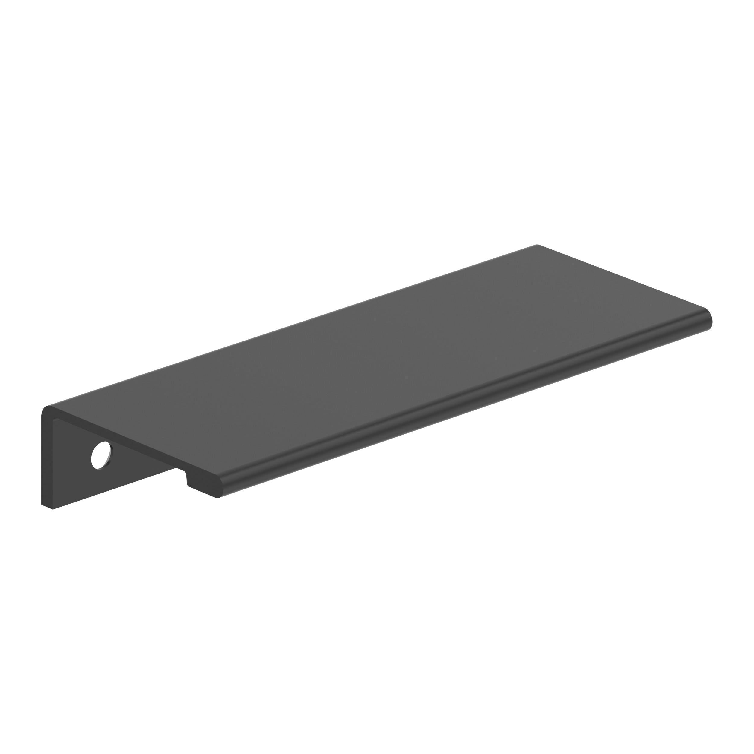 Streamline II 4 inch (102mm) Length Matte Black Cabinet Edge Pull