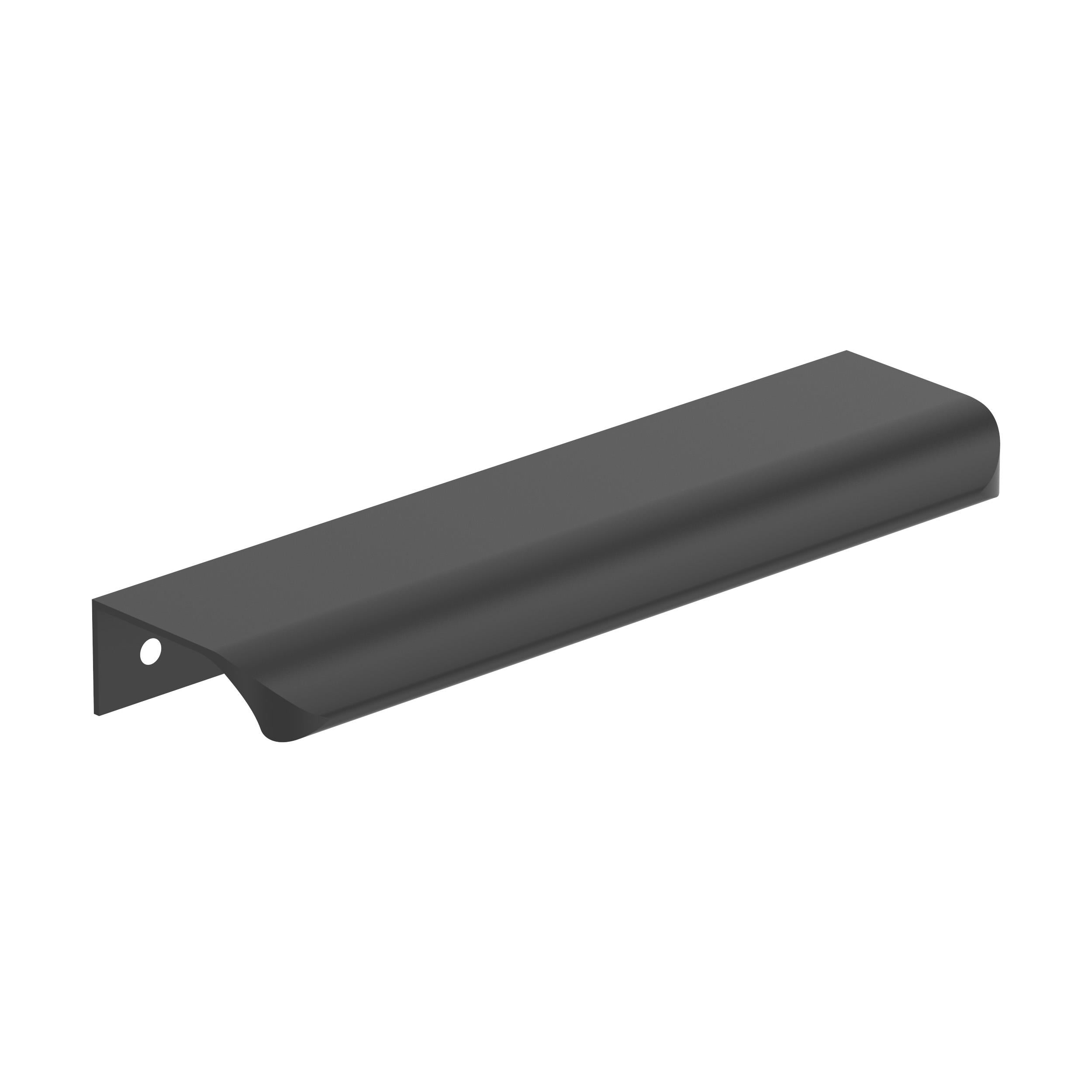 Streamline Tab 6 inch (152mm) Length Matte Black Cabinet Edge Pull