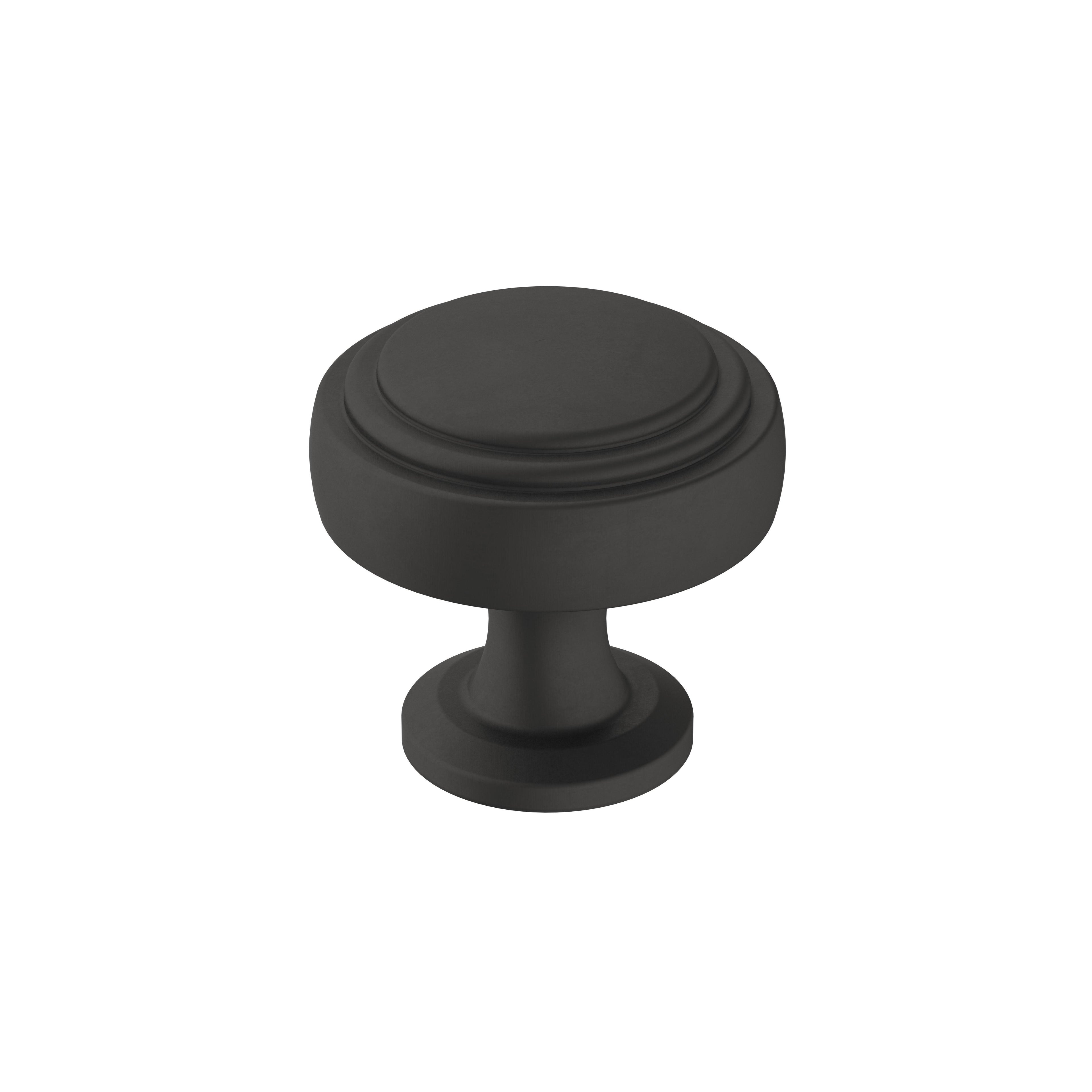 Winsome 1-1/4 inch (32mm) Diameter Matte Black Cabinet Knob