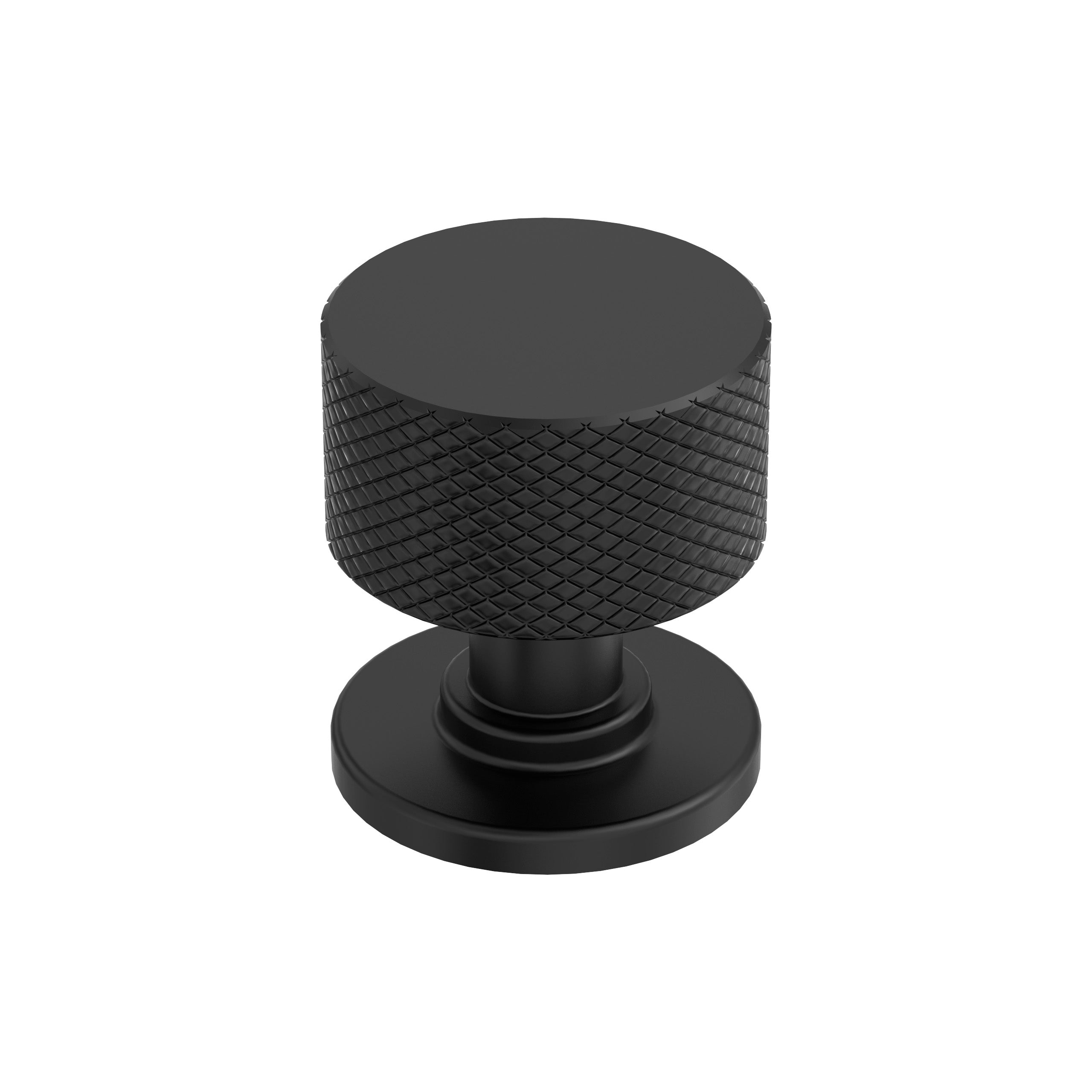 Balata 1-1/8 inch (29mm) Diameter Matte Black Cabinet Knob