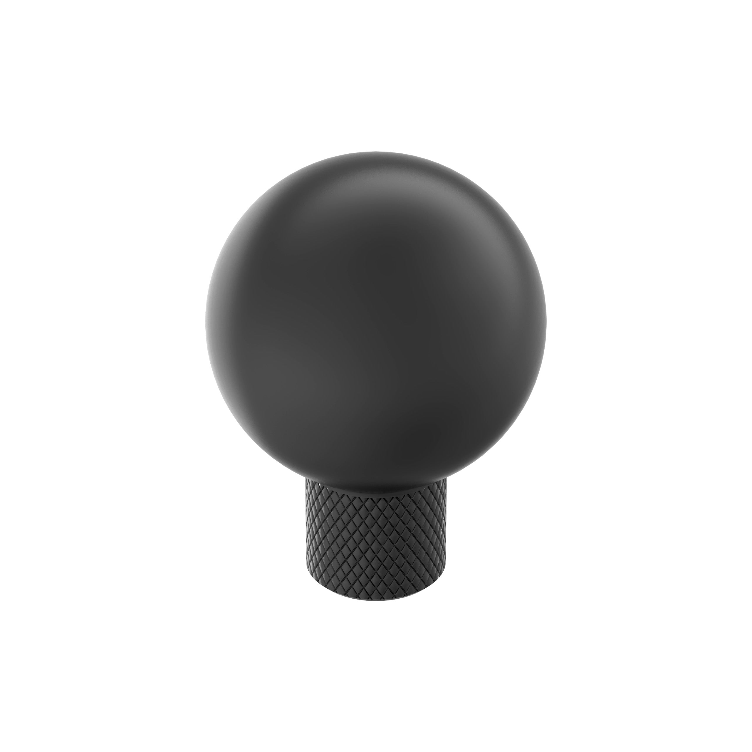 Collet 1-1/8 inch (29mm) Diameter Matte Black Cabinet Knob