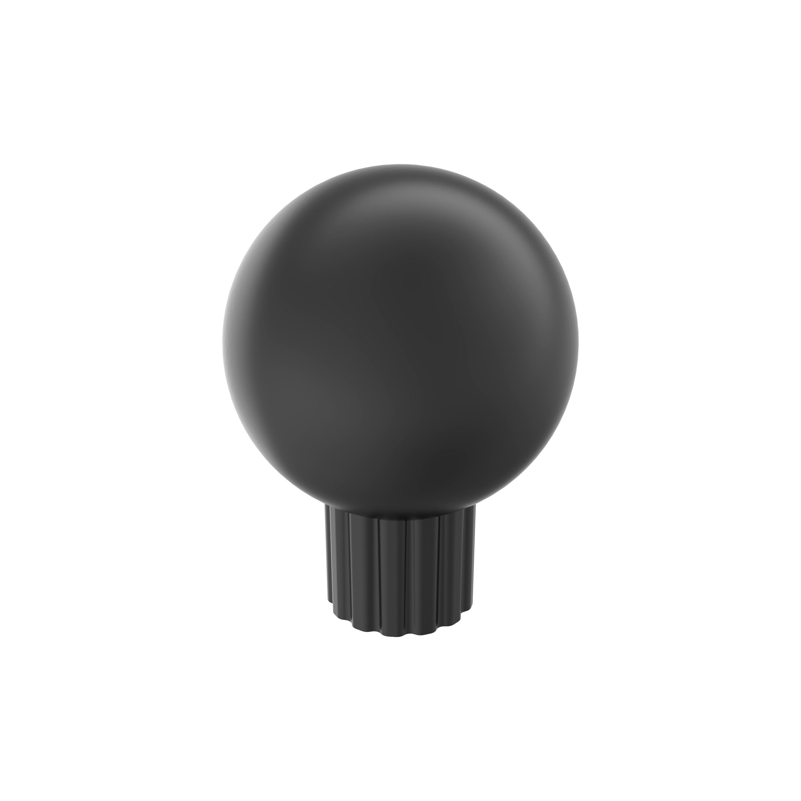 Cowrie 1-1/8 inch (29mm) Diameter Matte Black Cabinet Knob