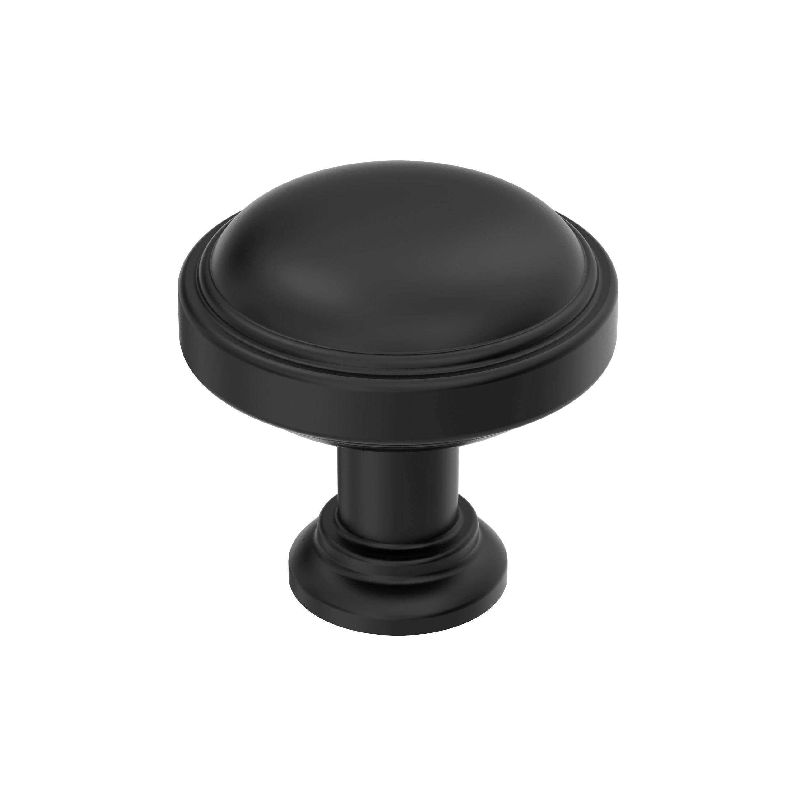 Enlivity 1-1/4 inch (32mm) Diameter Matte Black Cabinet Knob