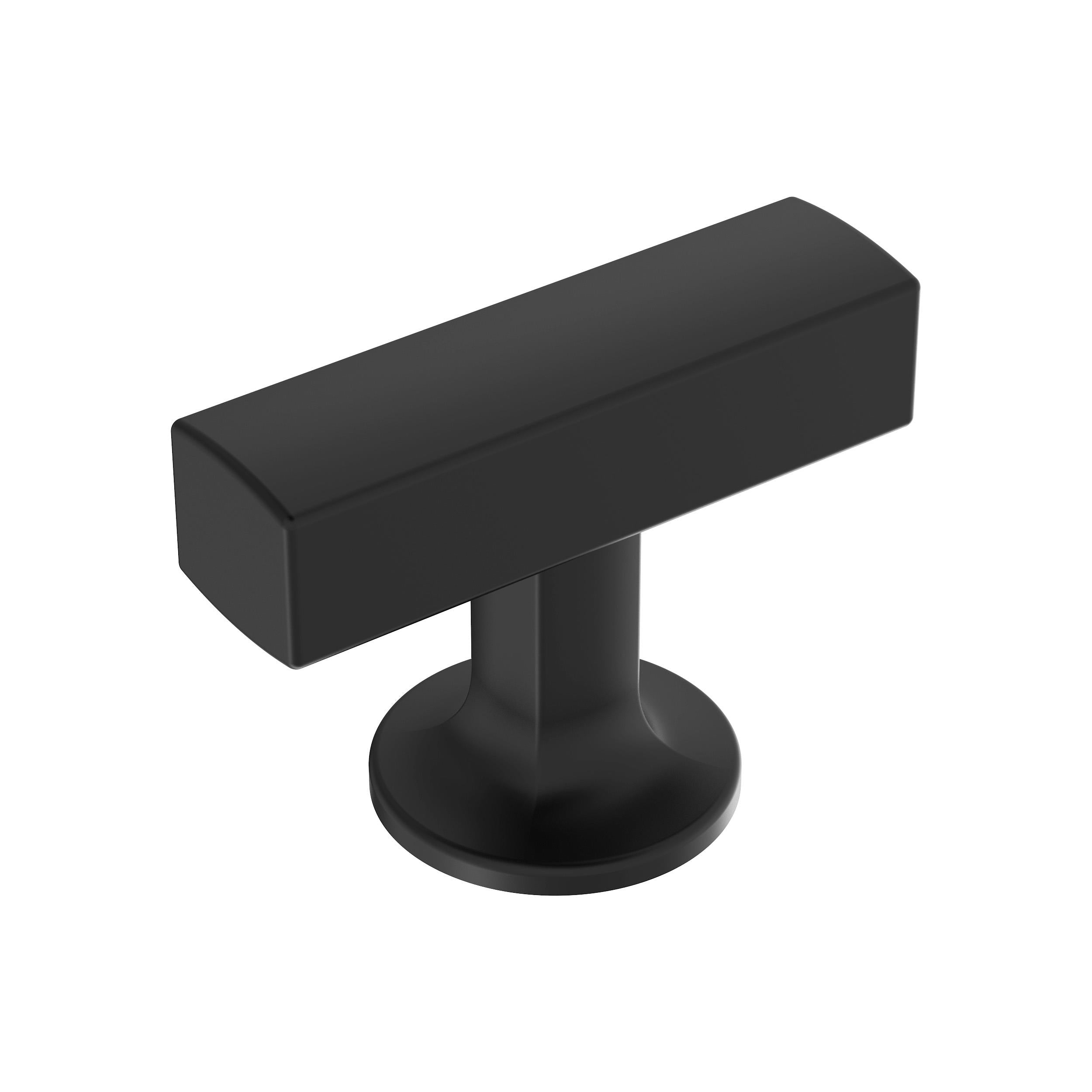 Everett 1-3/4 inch (44mm) Length Matte Black Cabinet Knob