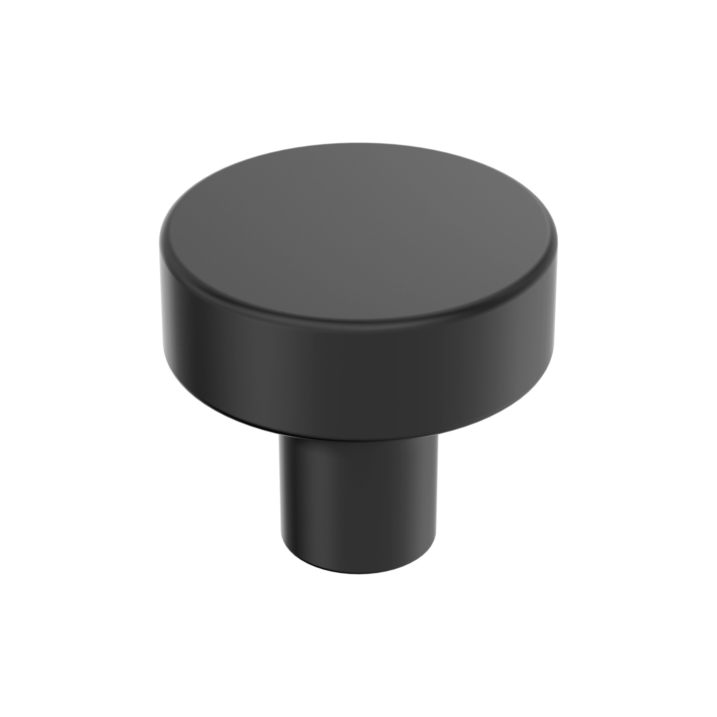 Merced 1-1/4 inch (32mm) Diameter Matte Black Cabinet Knob