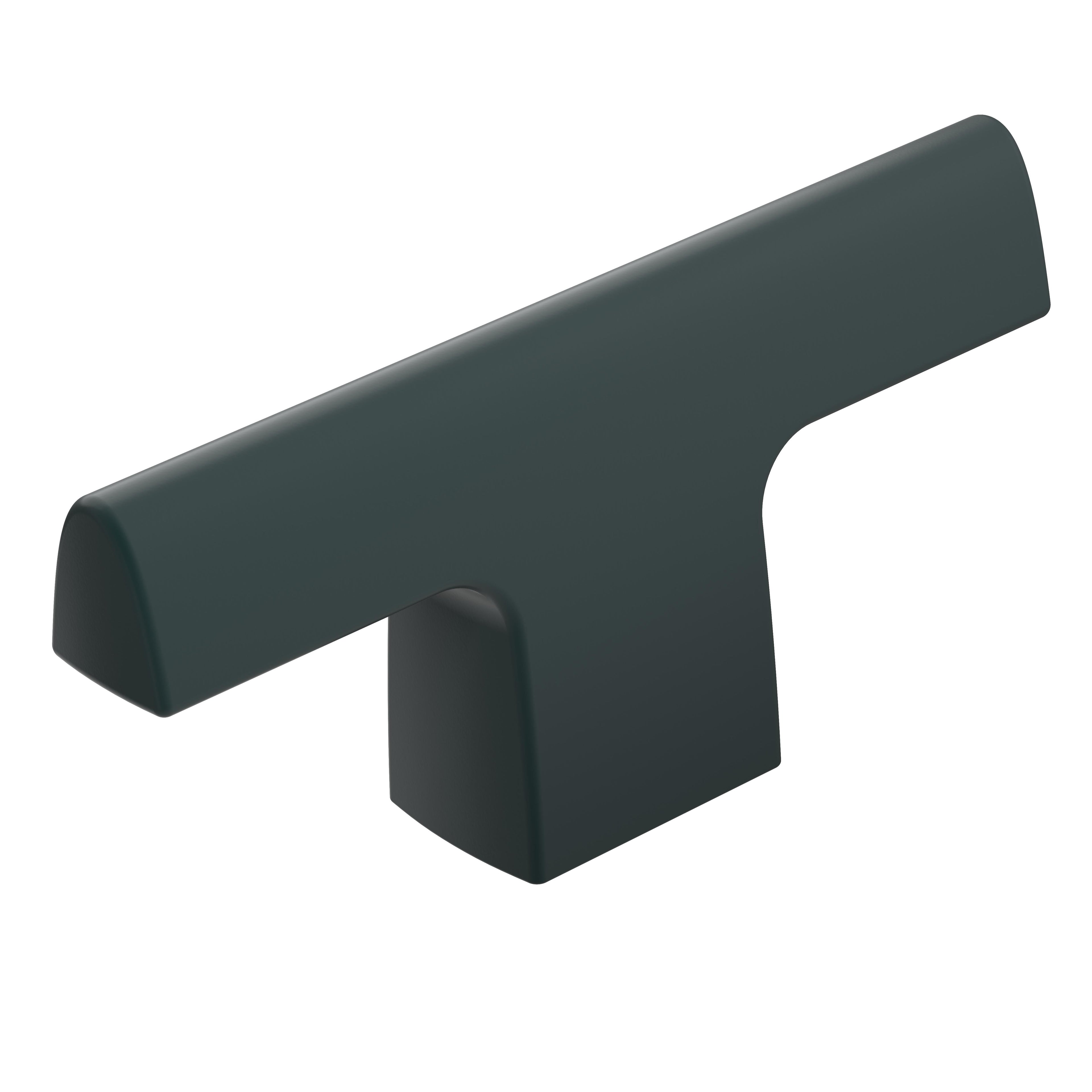 Riva 2-1/2 inch (64mm) Length Matte Black Cabinet Knob