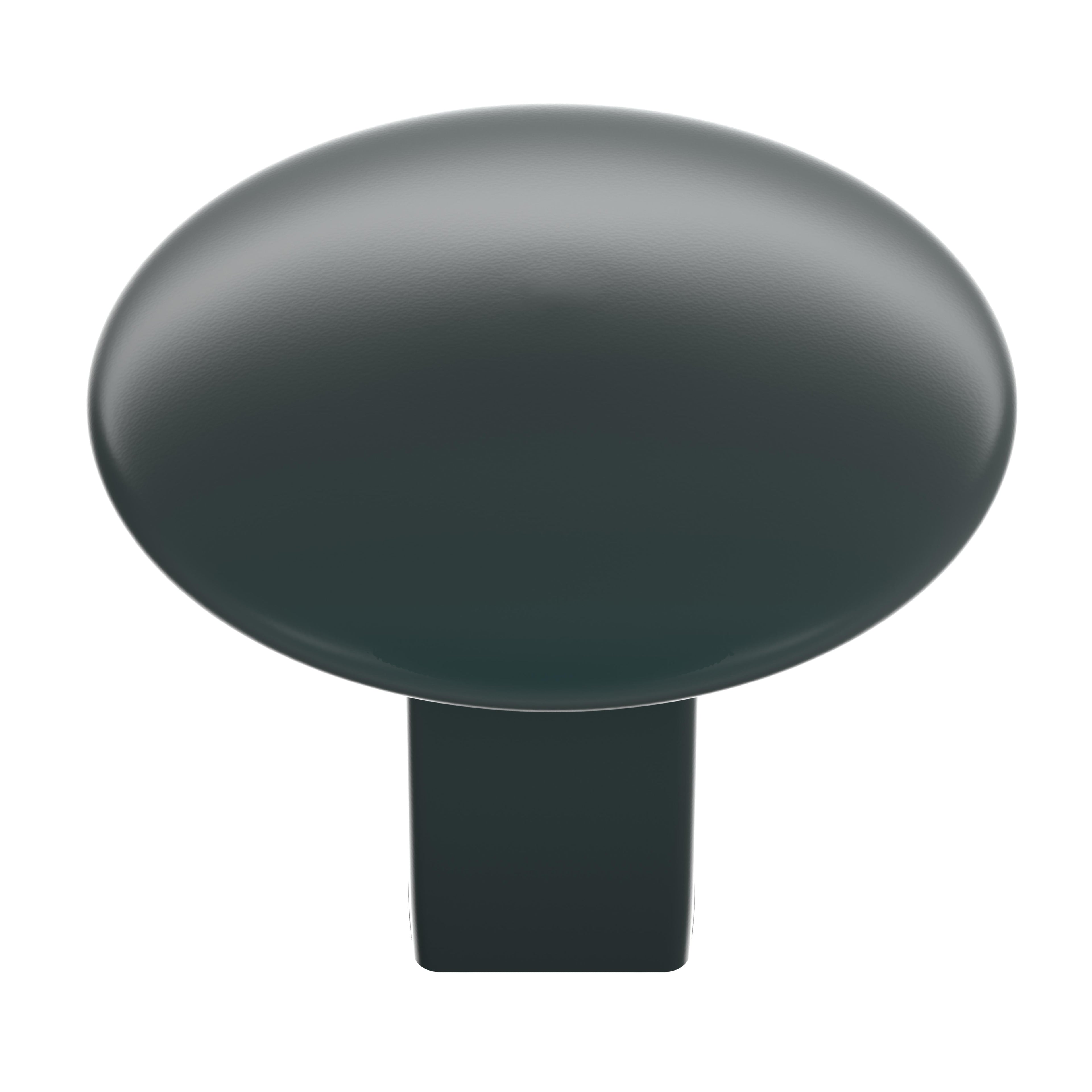 Riva 1-1/4 inch (32mm) Diameter Matte Black Cabinet Knob
