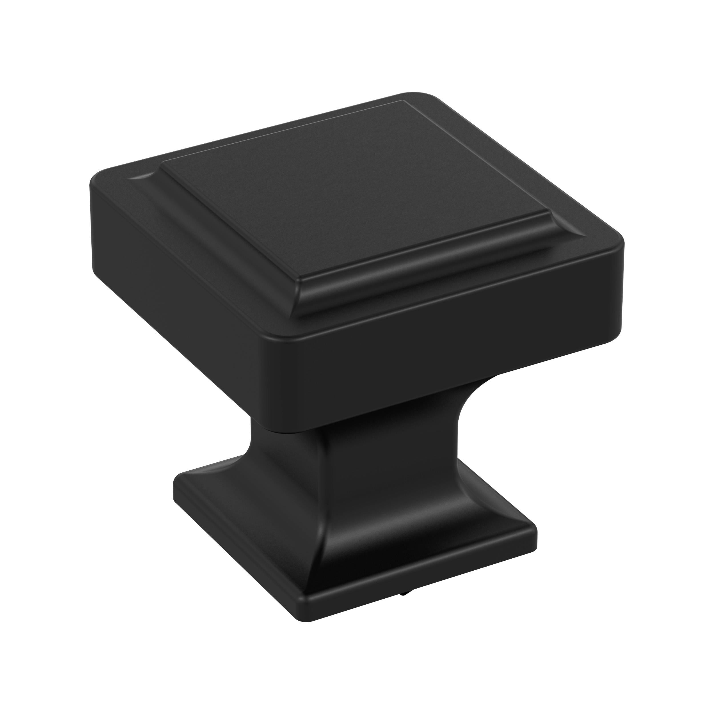 Eleva 1-3/16 inch (30mm) Length Matte Black Cabinet Knob