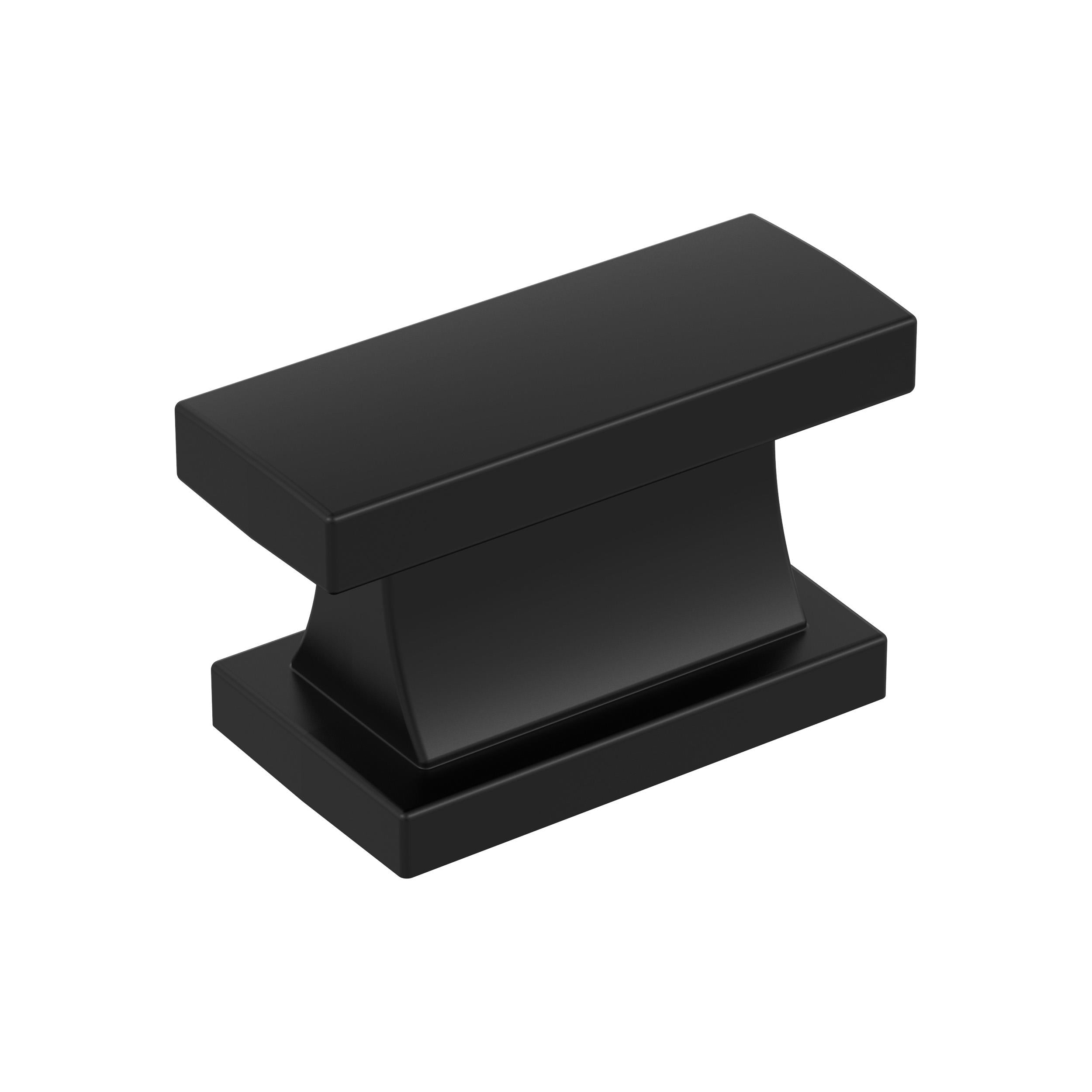 Socle 1-7/16 inch (37mm) Length Matte Black Cabinet Knob