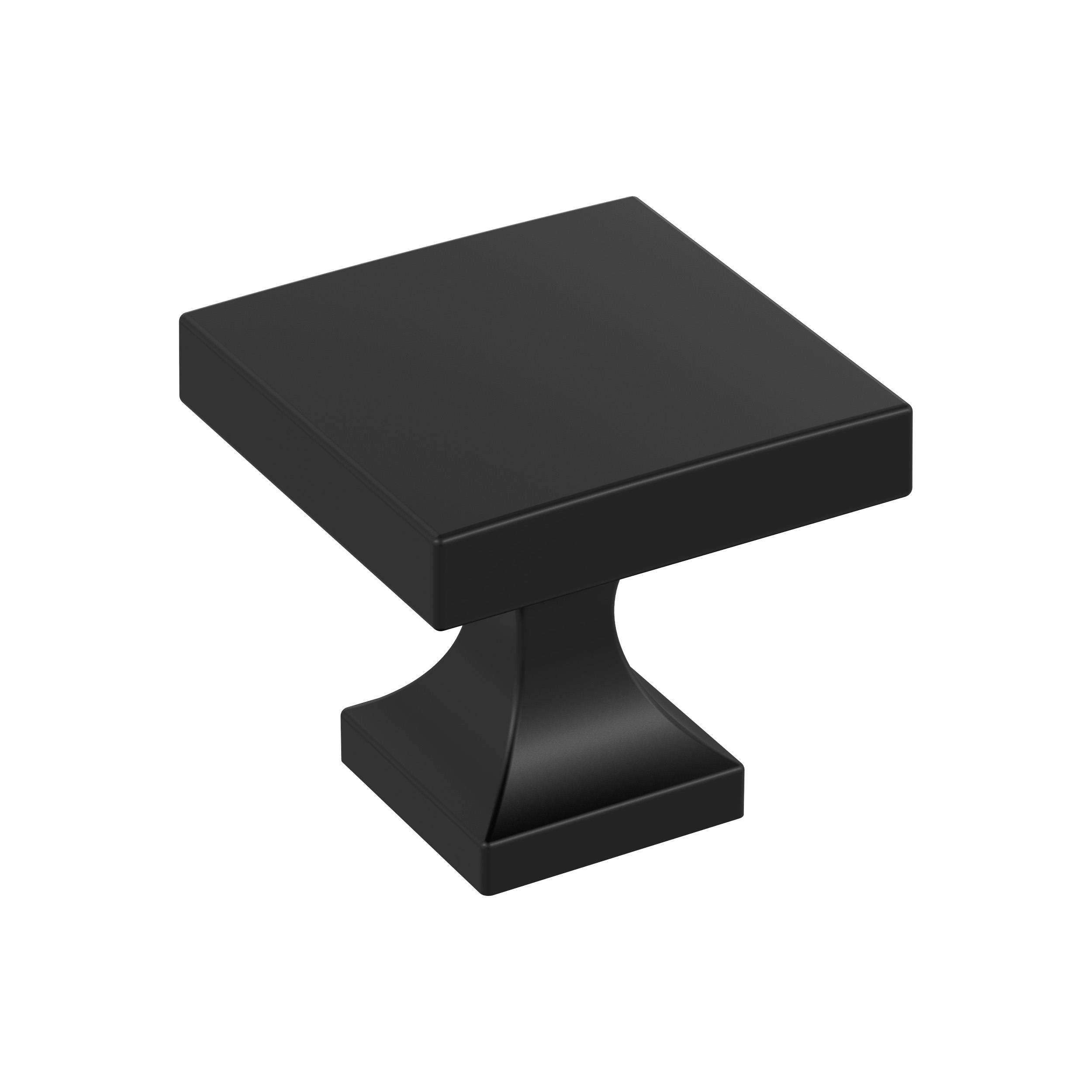 Pedestal 1-1/16 inch (27mm) Length Matte Black Cabinet Knob