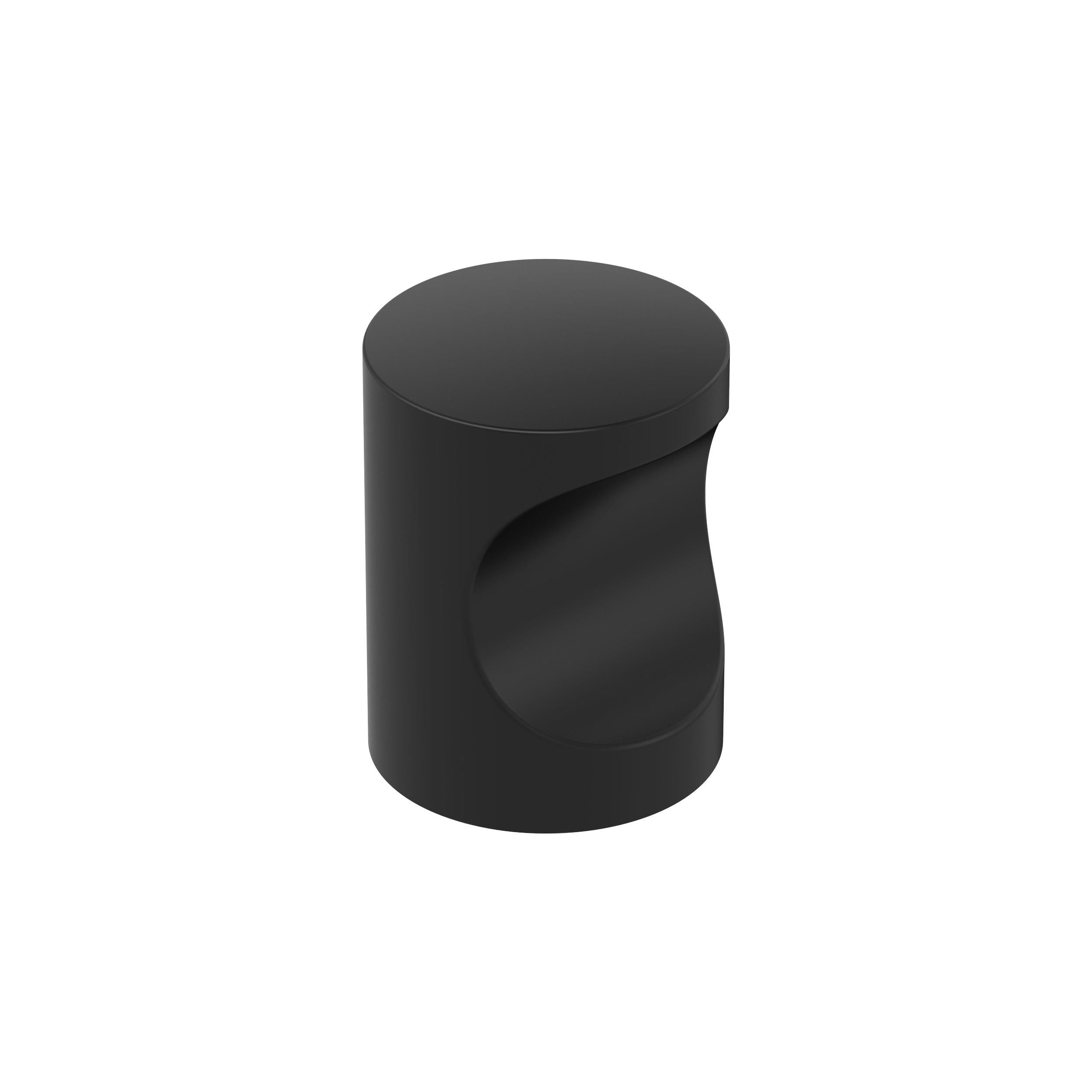 Whistle 11/16 inch (18mm) Diameter Matte Black Cabinet Knob