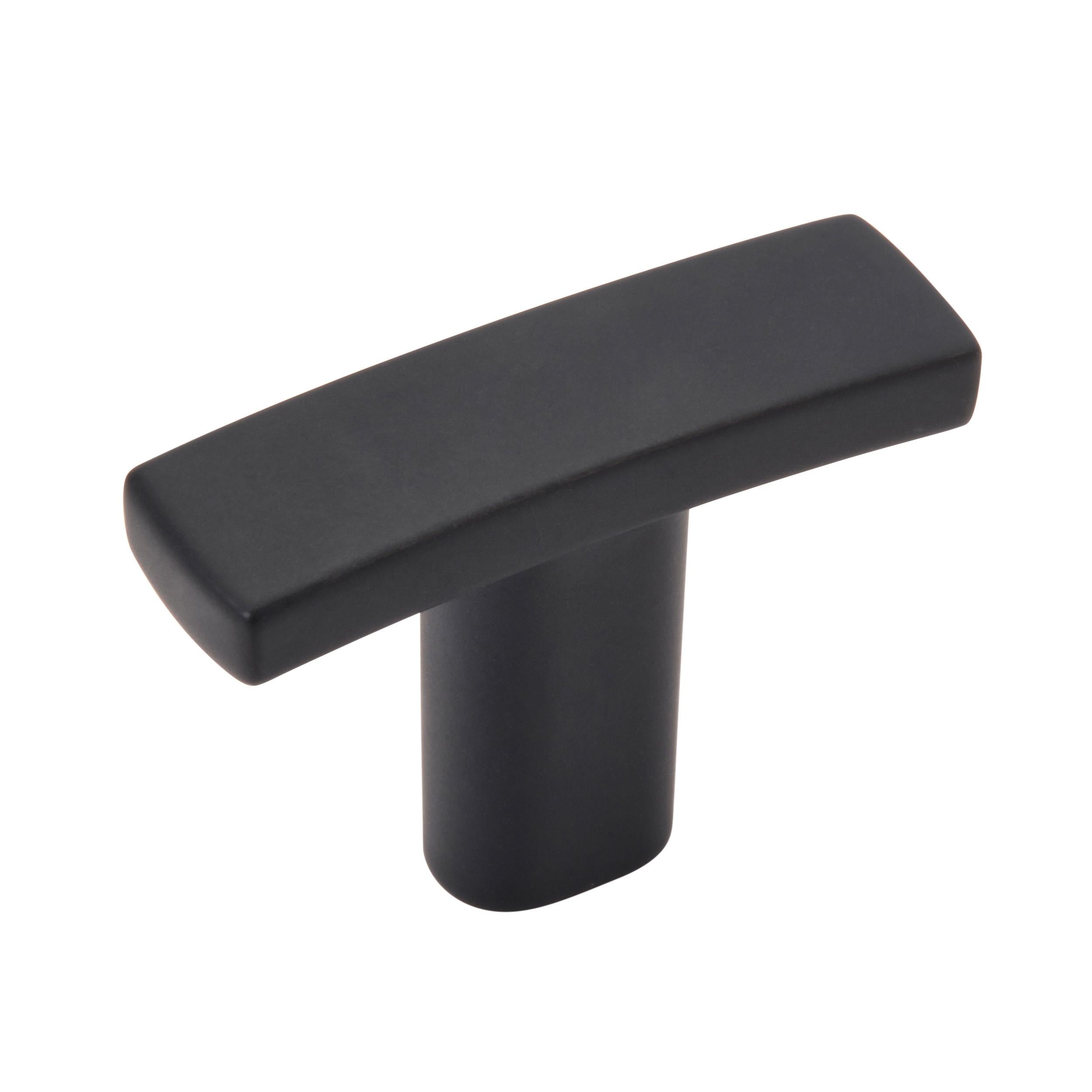 Valor 1-1/2 inch (38mm) Length Matte Black Cabinet Knob