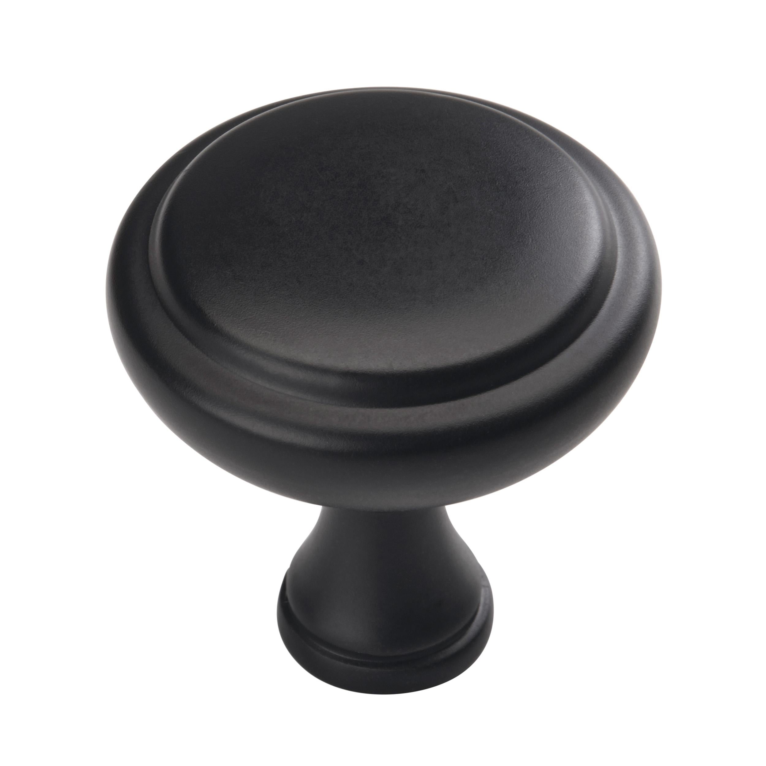 Arden 1-1/4 inch (32mm) Diameter Matte Black Cabinet Knob