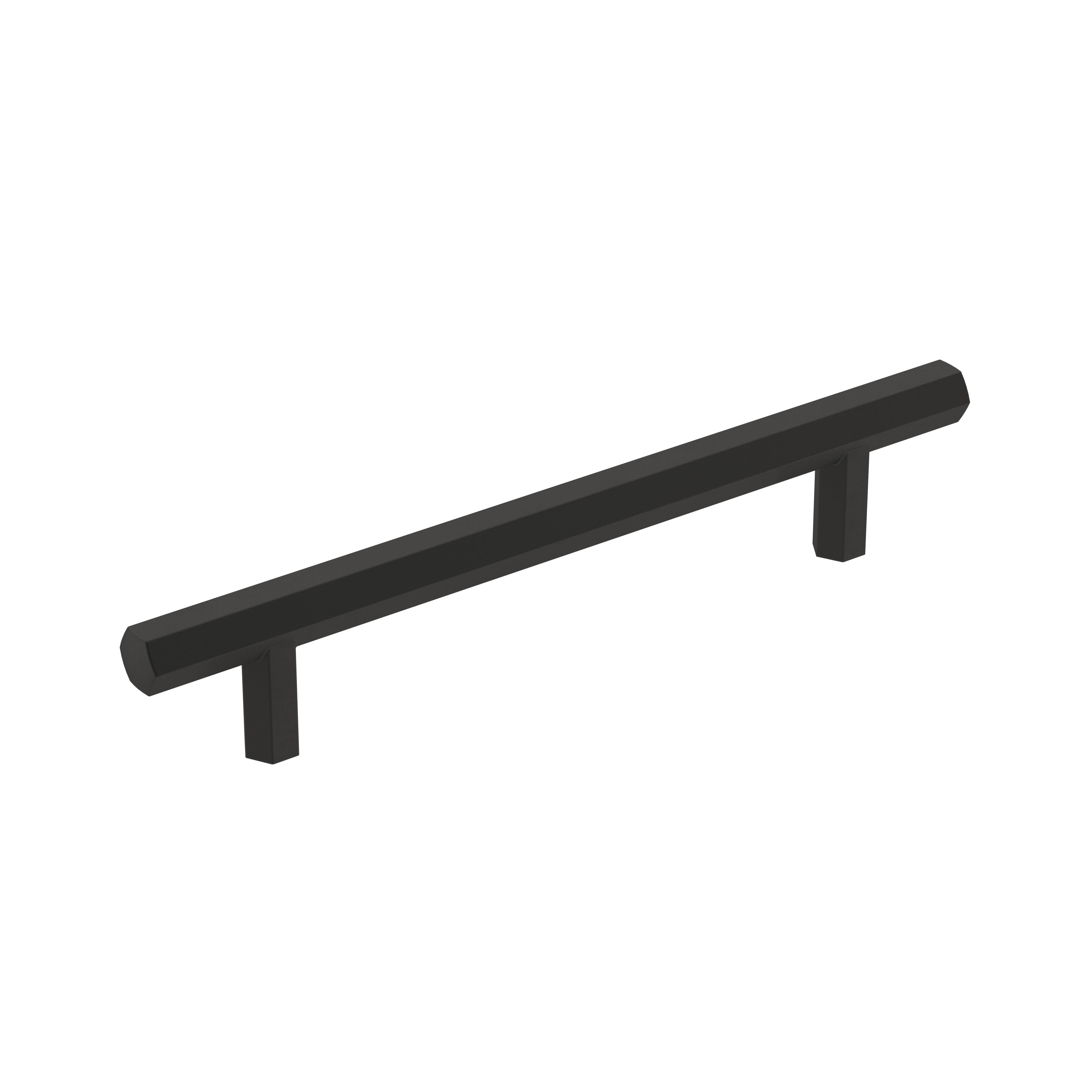 Caliber 5-1/16 inch (128mm) Center-to-Center Matte Black Cabinet Pull