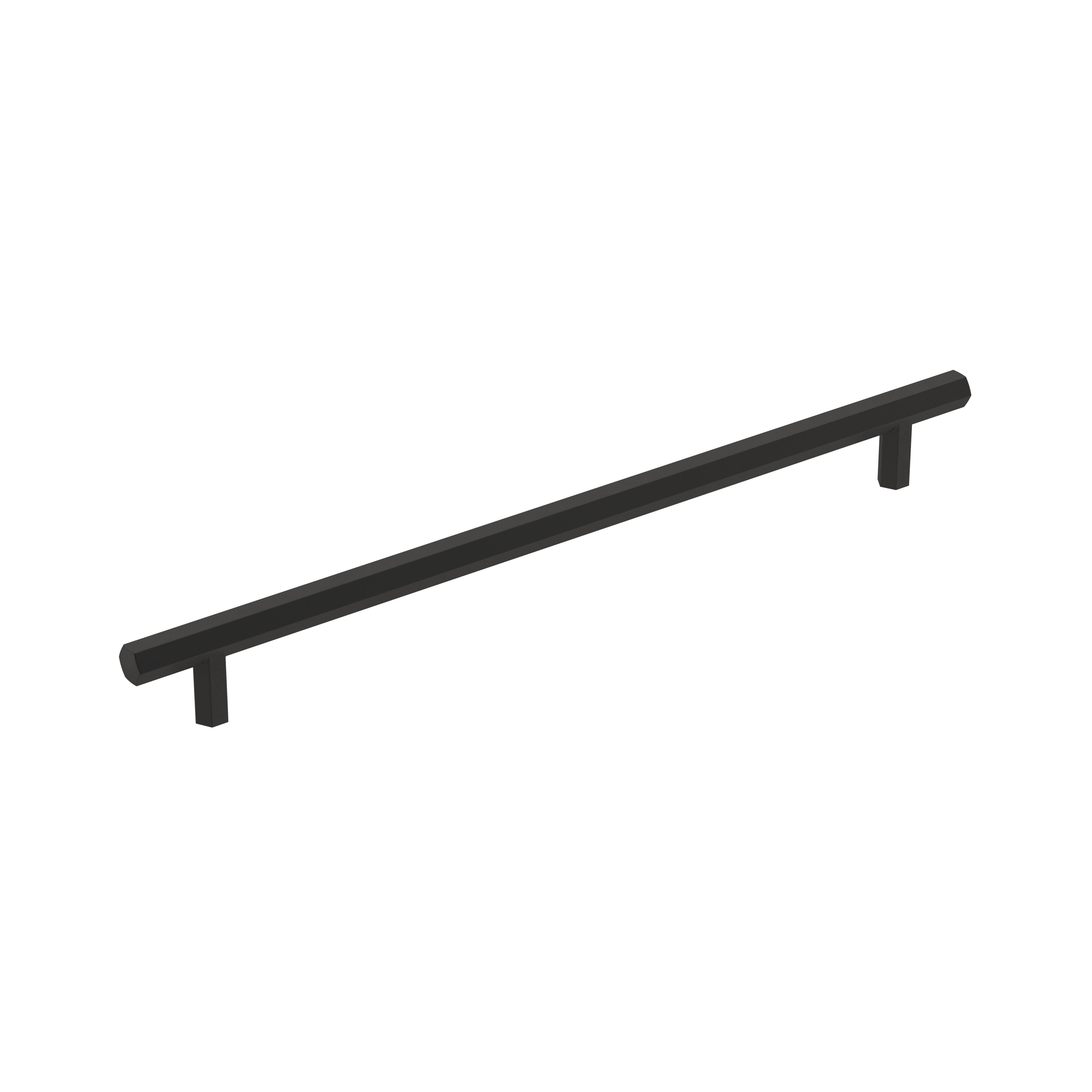 Caliber 10-1/16 inch (256mm) Center-to-Center Matte Black Cabinet Pull
