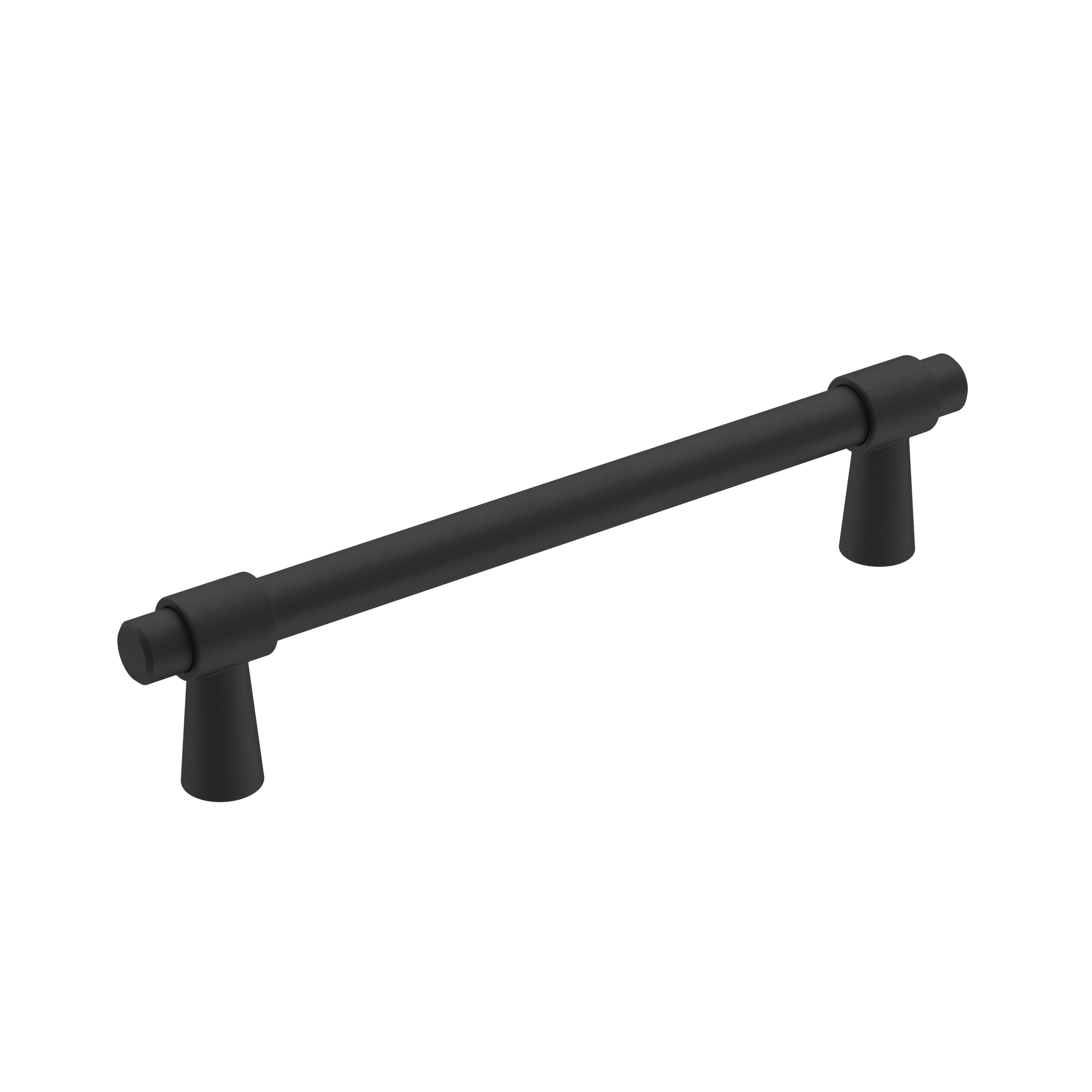 Destine 5-1/16 inch (128mm) Center-to-Center Matte Black Cabinet Pull