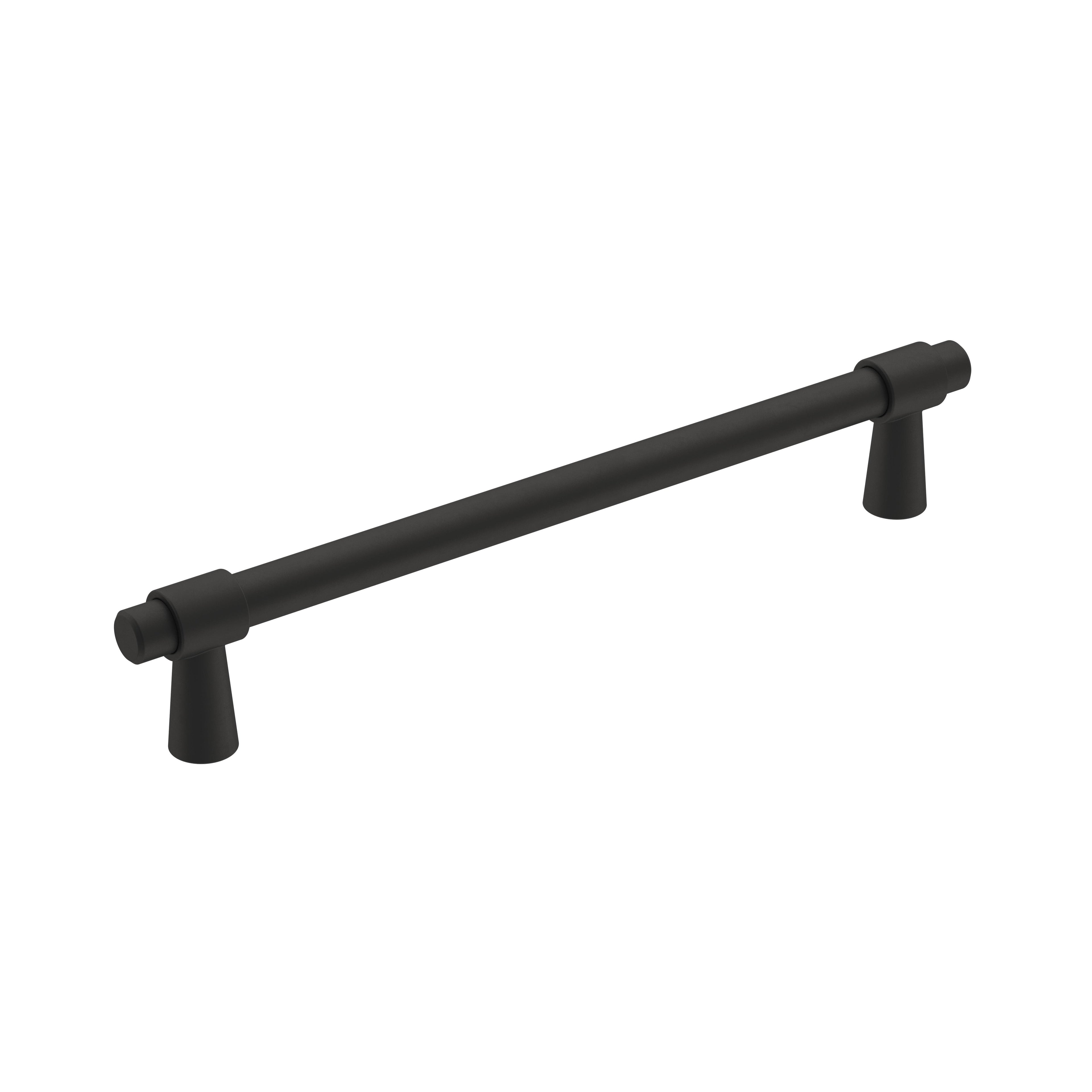 Destine 6-5/16 inch (160mm) Center-to-Center Matte Black Cabinet Pull