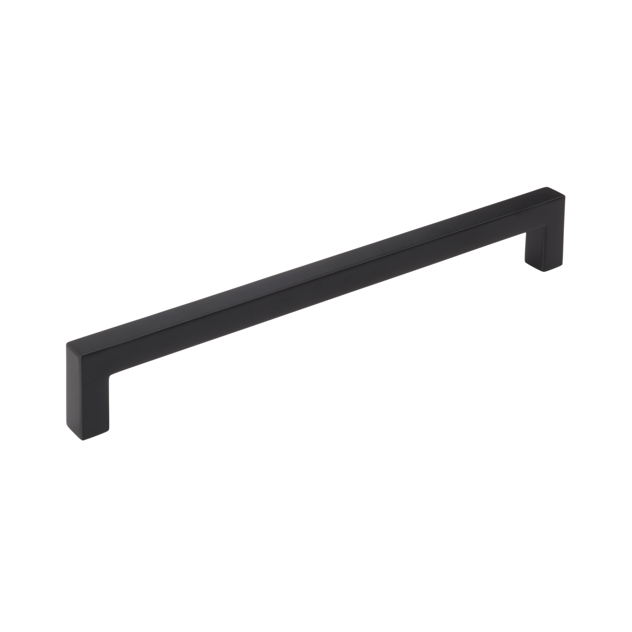 Monument 7-9/16 inch (192mm) Center-to-Center Matte Black Cabinet Pull
