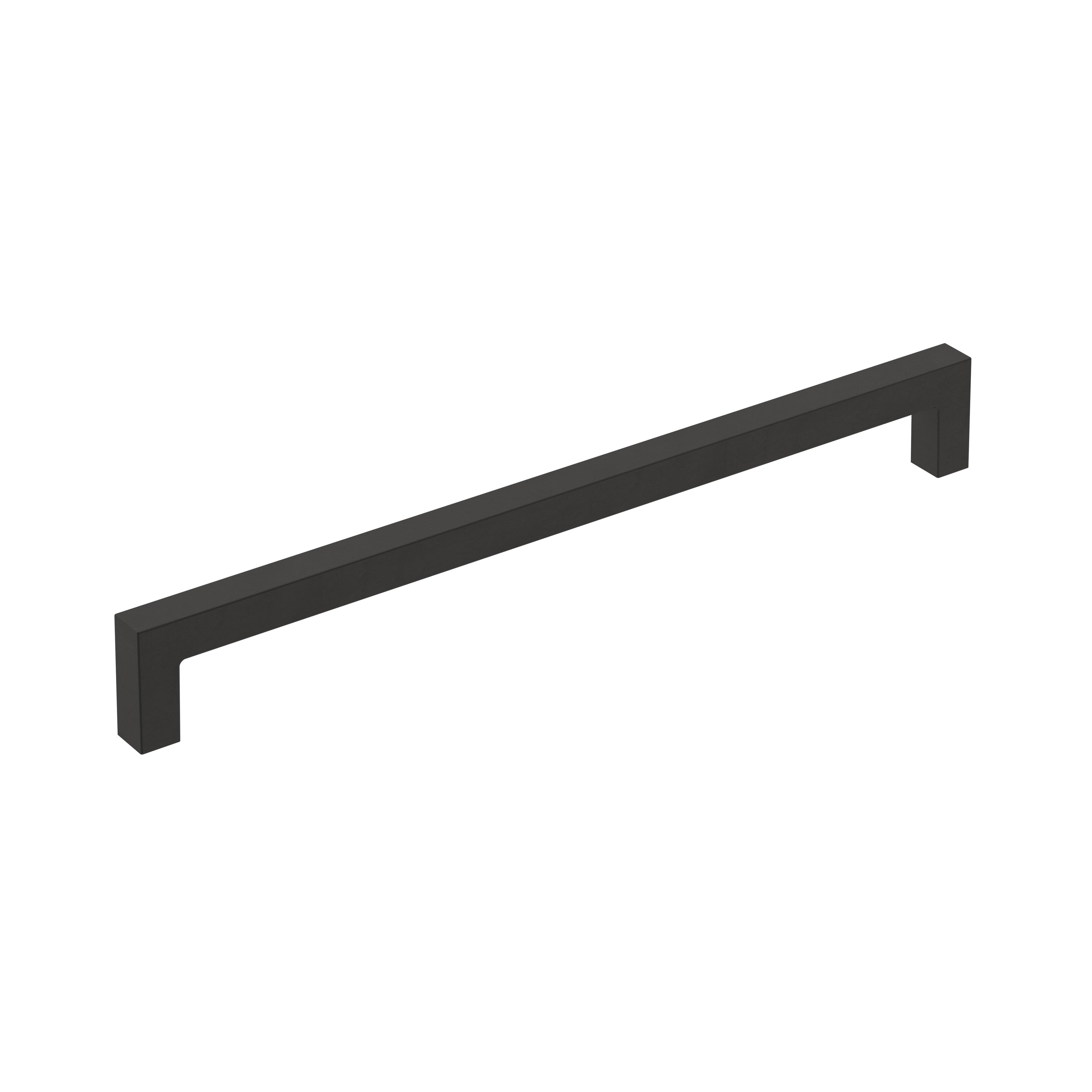 Monument 8-13/16 inch (224mm) Center-to-Center Matte Black Cabinet Pull