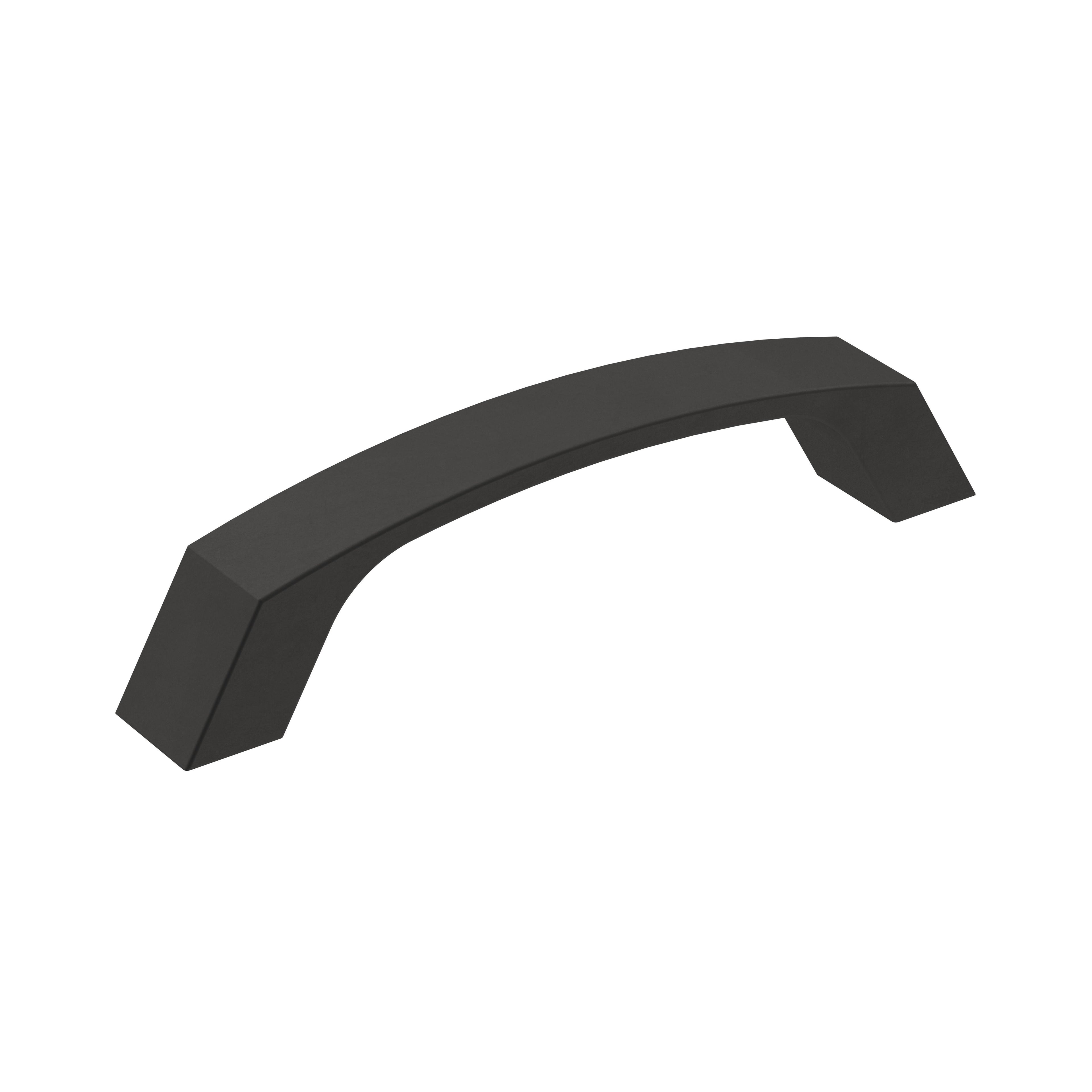 Premise 3-3/4 inch (96mm) Center-to-Center Matte Black Cabinet Pull