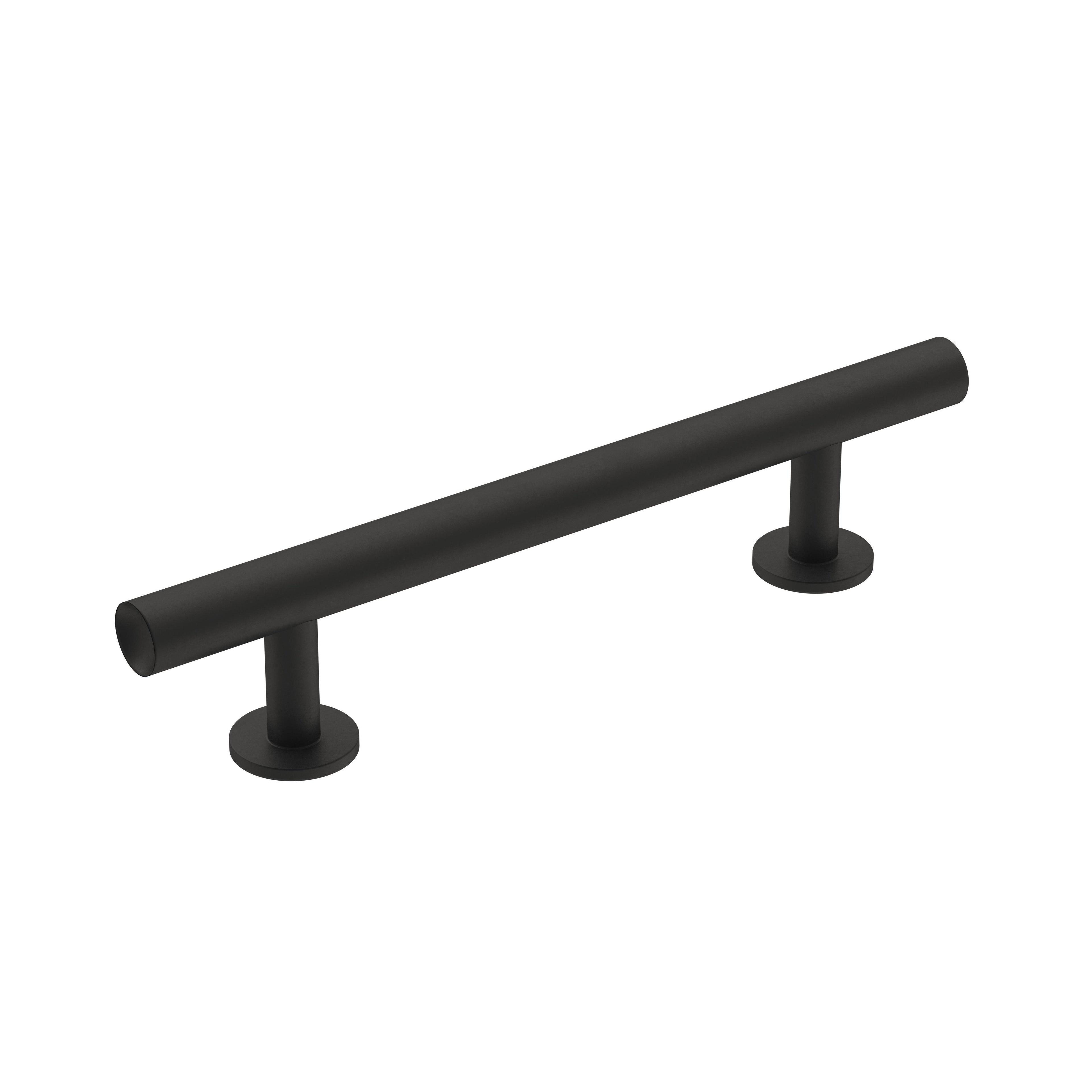 Radius 3-3/4 inch (96mm) Center-to-Center Matte Black Cabinet Pull