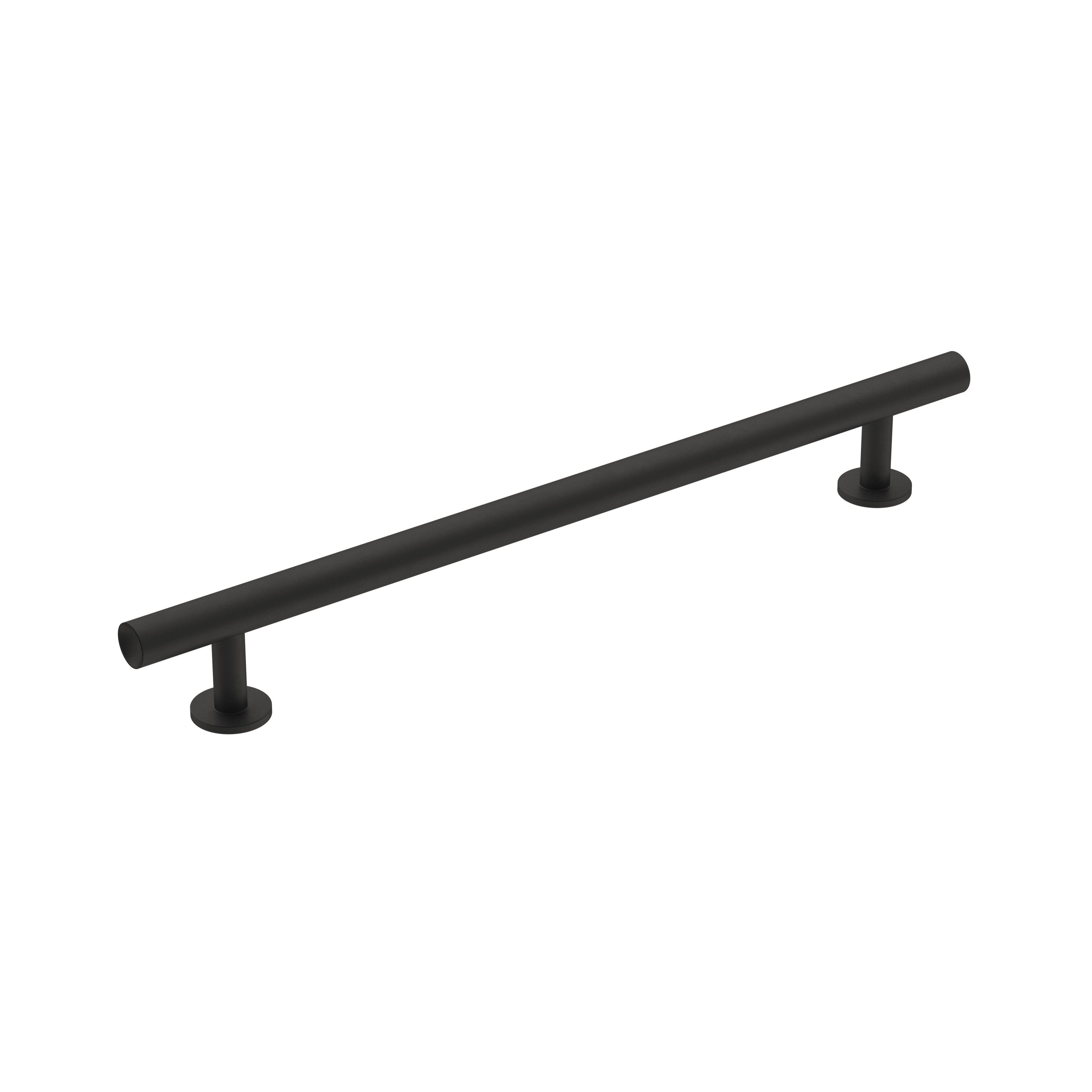 Radius 7-9/16 inch (192mm) Center-to-Center Matte Black Cabinet Pull