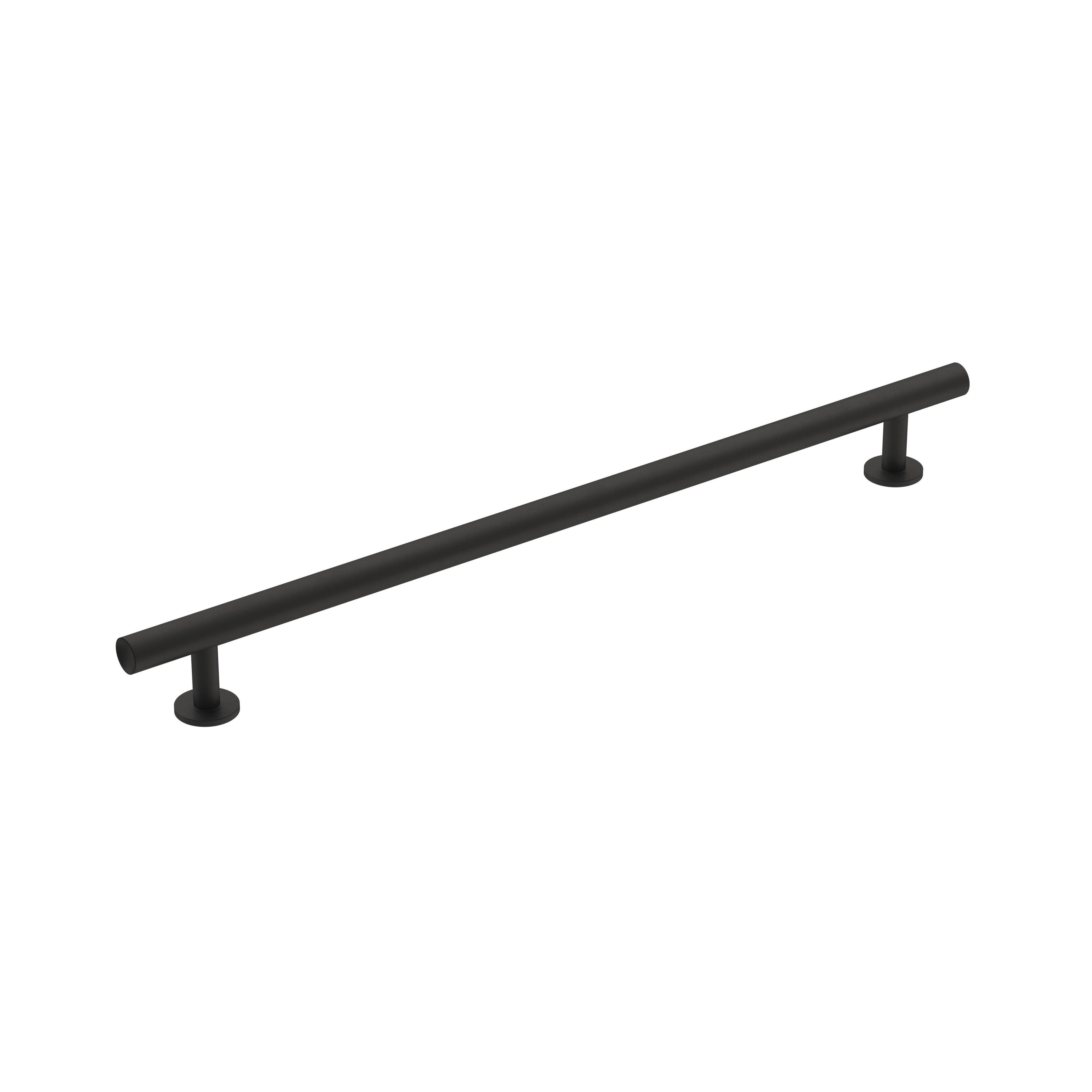 Radius 10-1/16 inch (256mm) Center-to-Center Matte Black Cabinet Pull