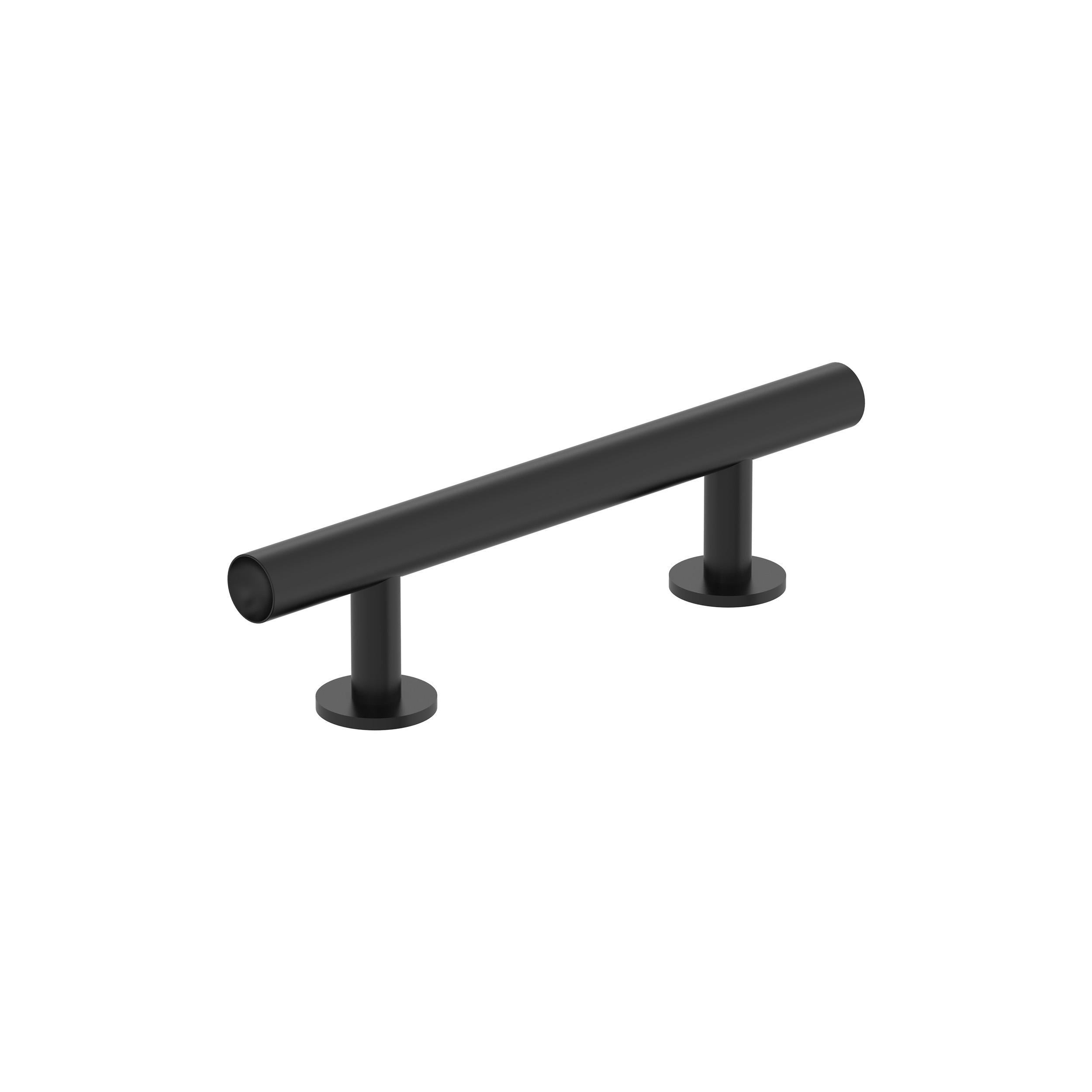 Radius 3 inch (76mm) Center-to-Center Matte Black Cabinet Pull