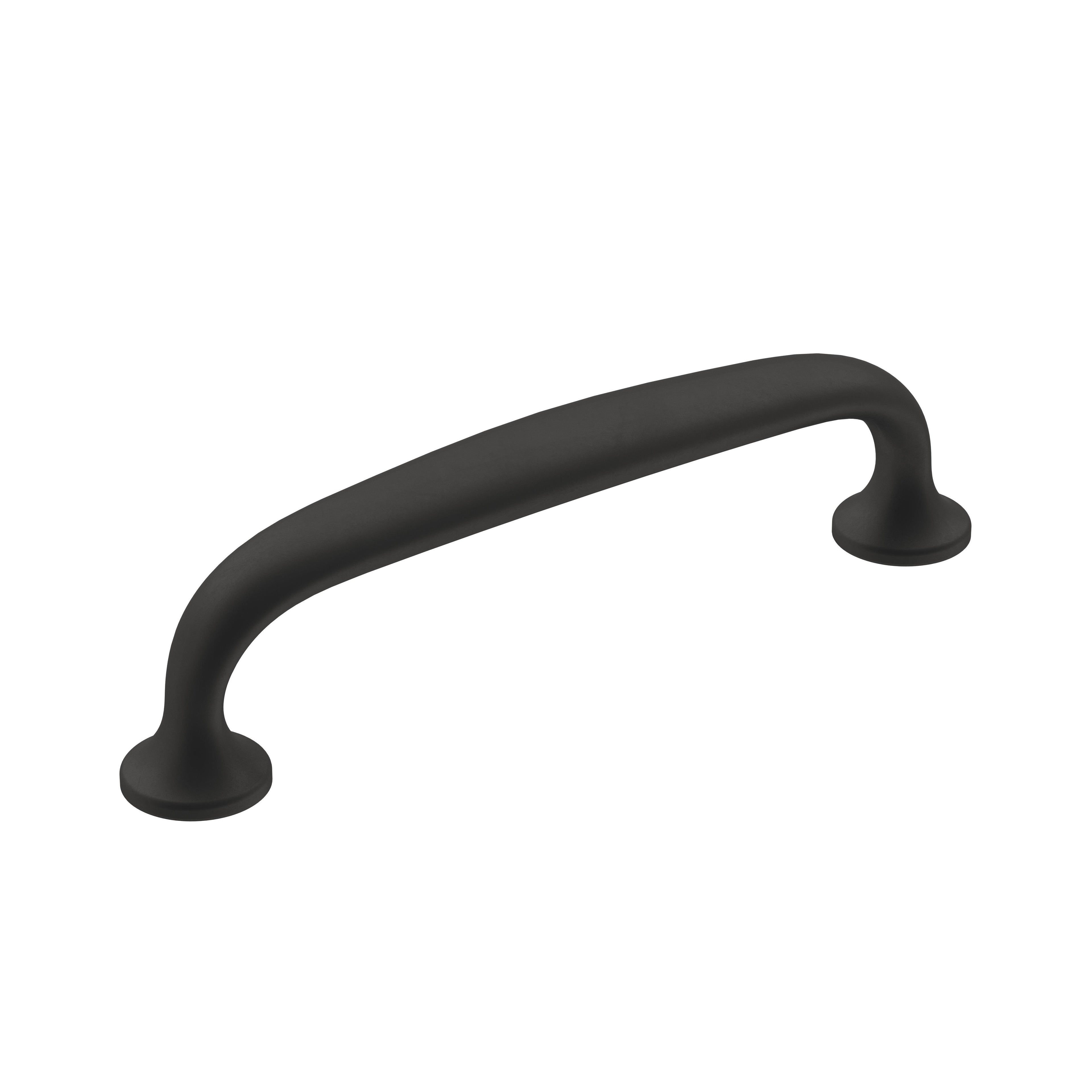 Renown 3-3/4 inch (96mm) Center-to-Center Matte Black Cabinet Pull