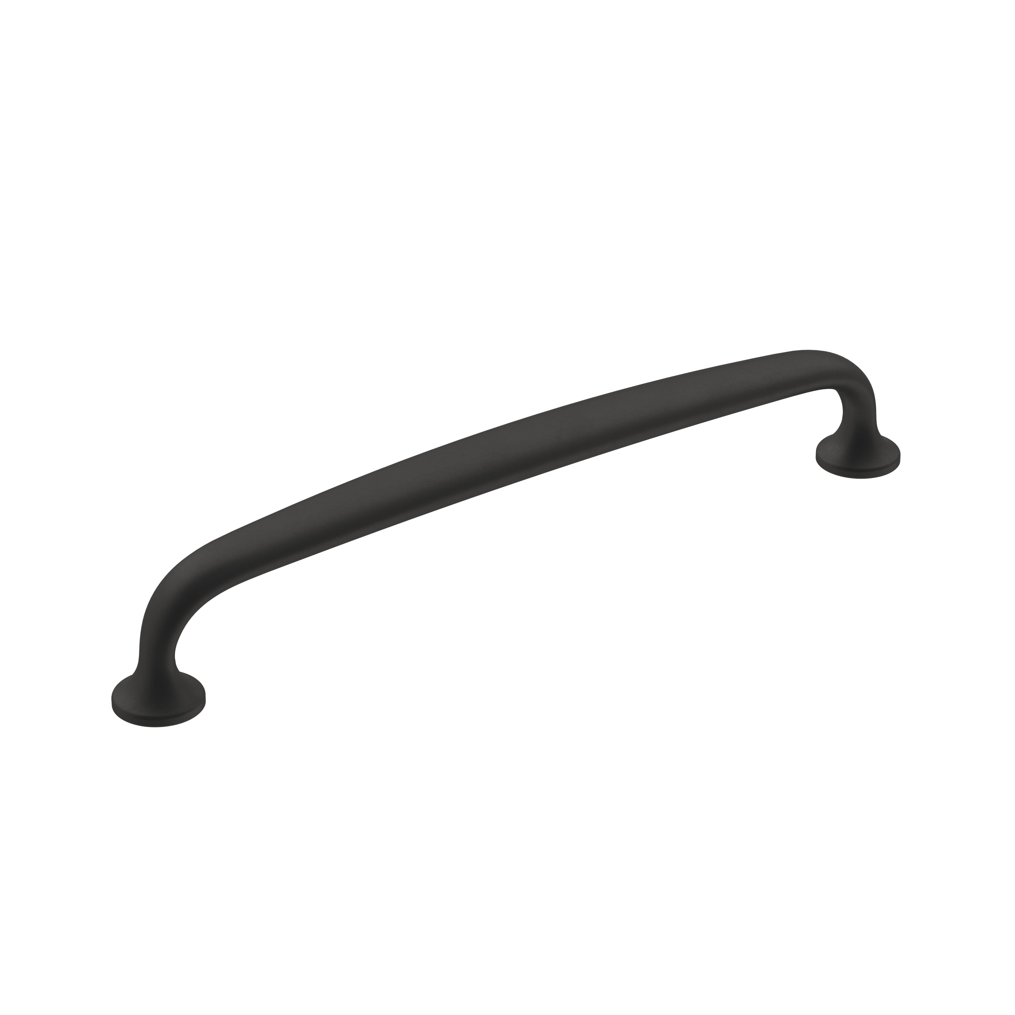 Renown 6-5/16 inch (160mm) Center-to-Center Matte Black Cabinet Pull