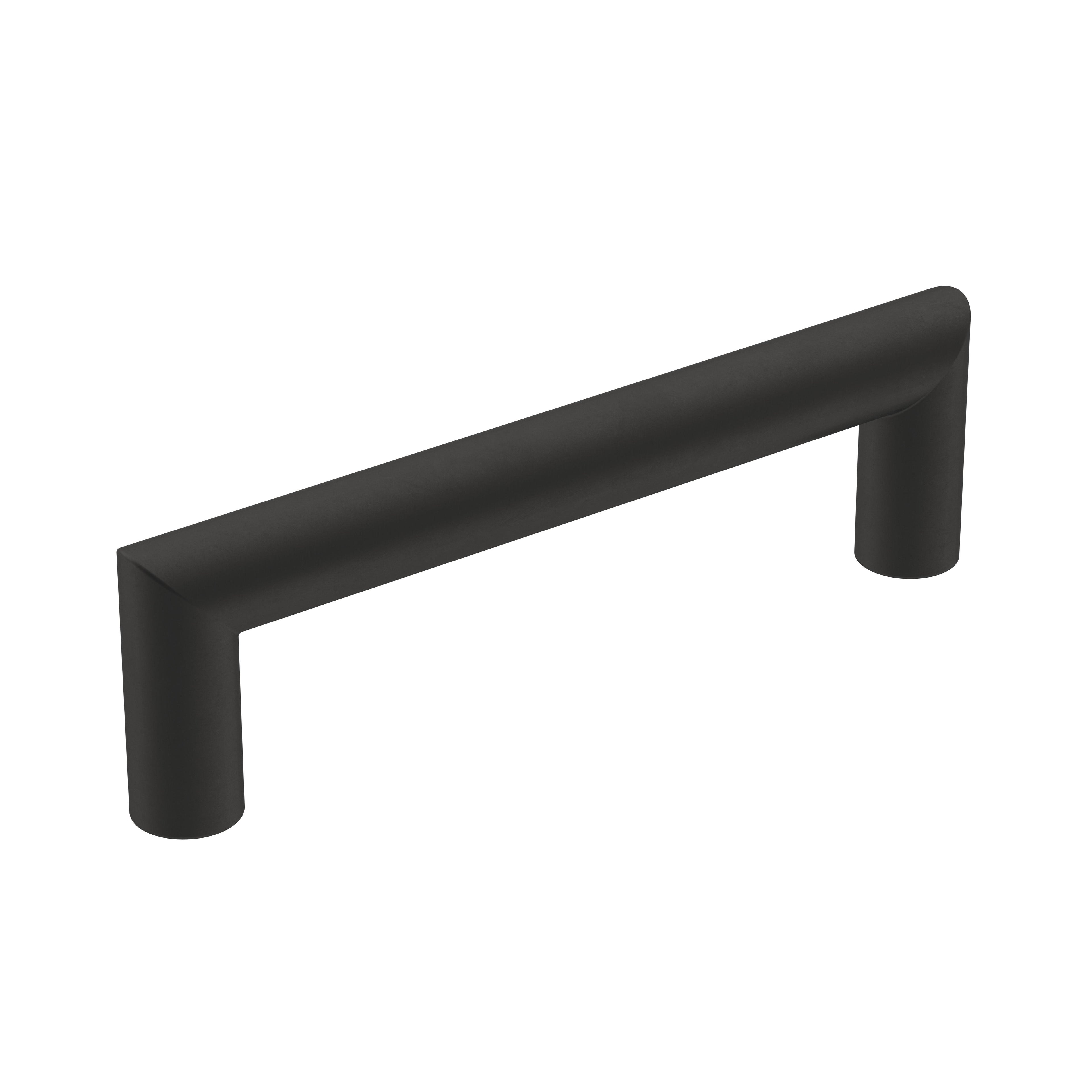 Revolve 3-3/4 inch (96mm) Center-to-Center Matte Black Cabinet Pull