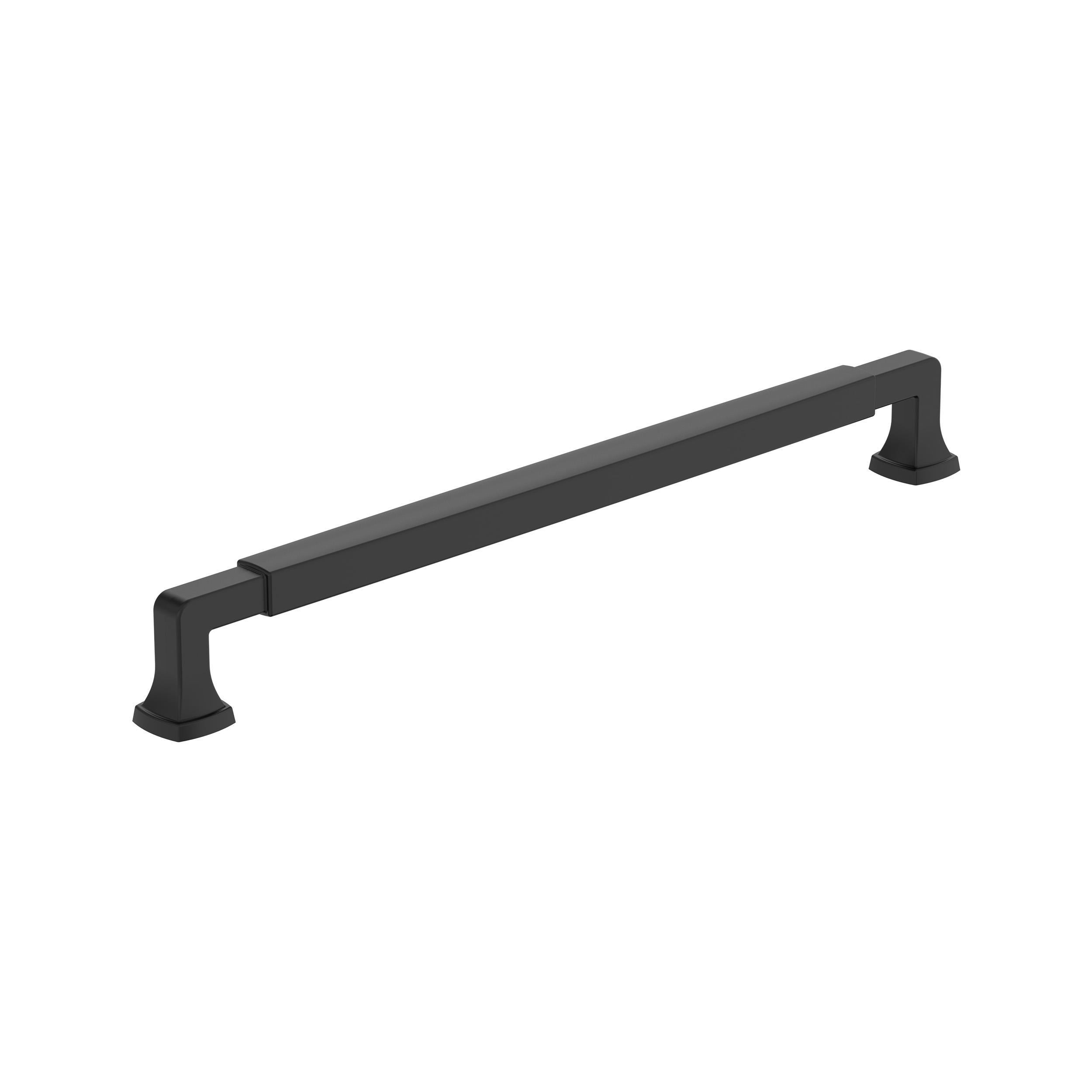 Stature 10-1/16 inch (256mm) Center-to-Center Matte Black Cabinet Pull