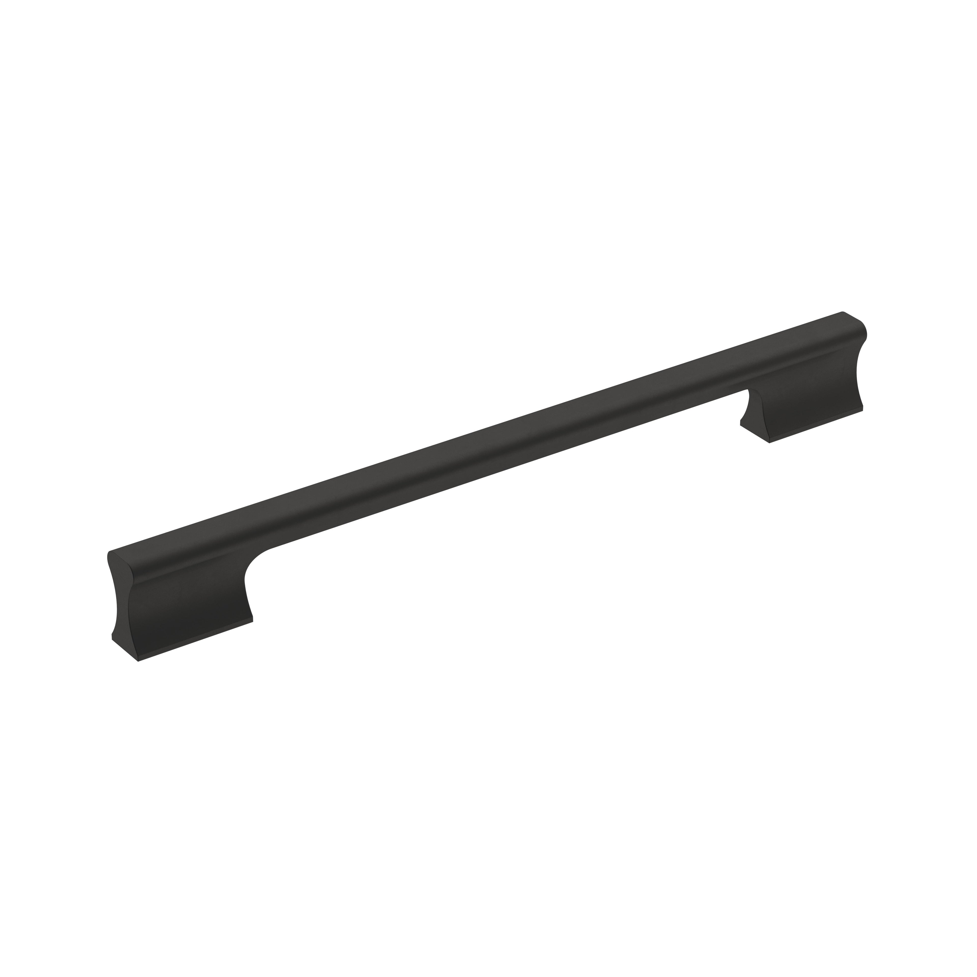 Status 8-13/16 inch (224mm) Center-to-Center Matte Black Cabinet Pull