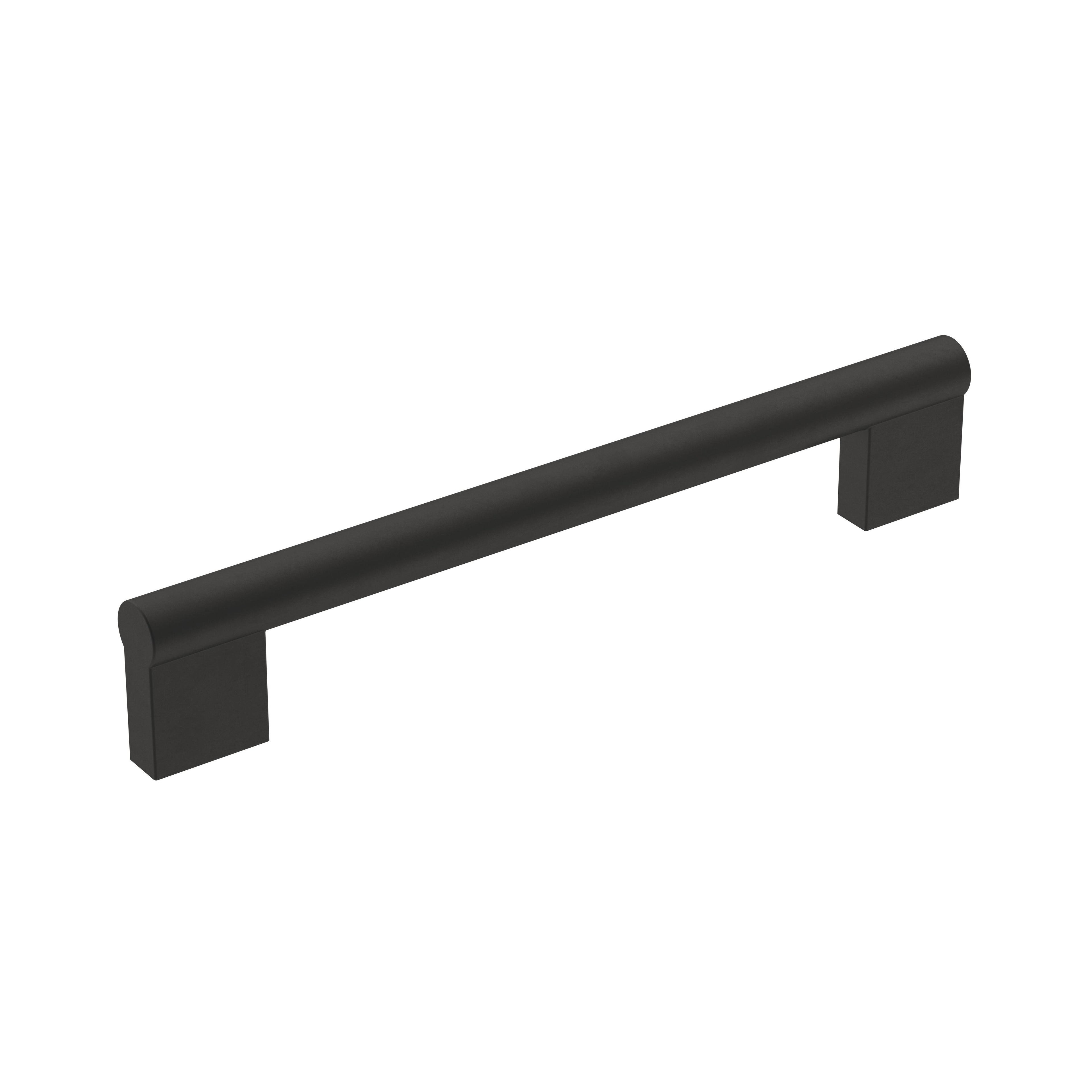 Versa 6-5/16 inch (160mm) Center-to-Center Matte Black Cabinet Pull