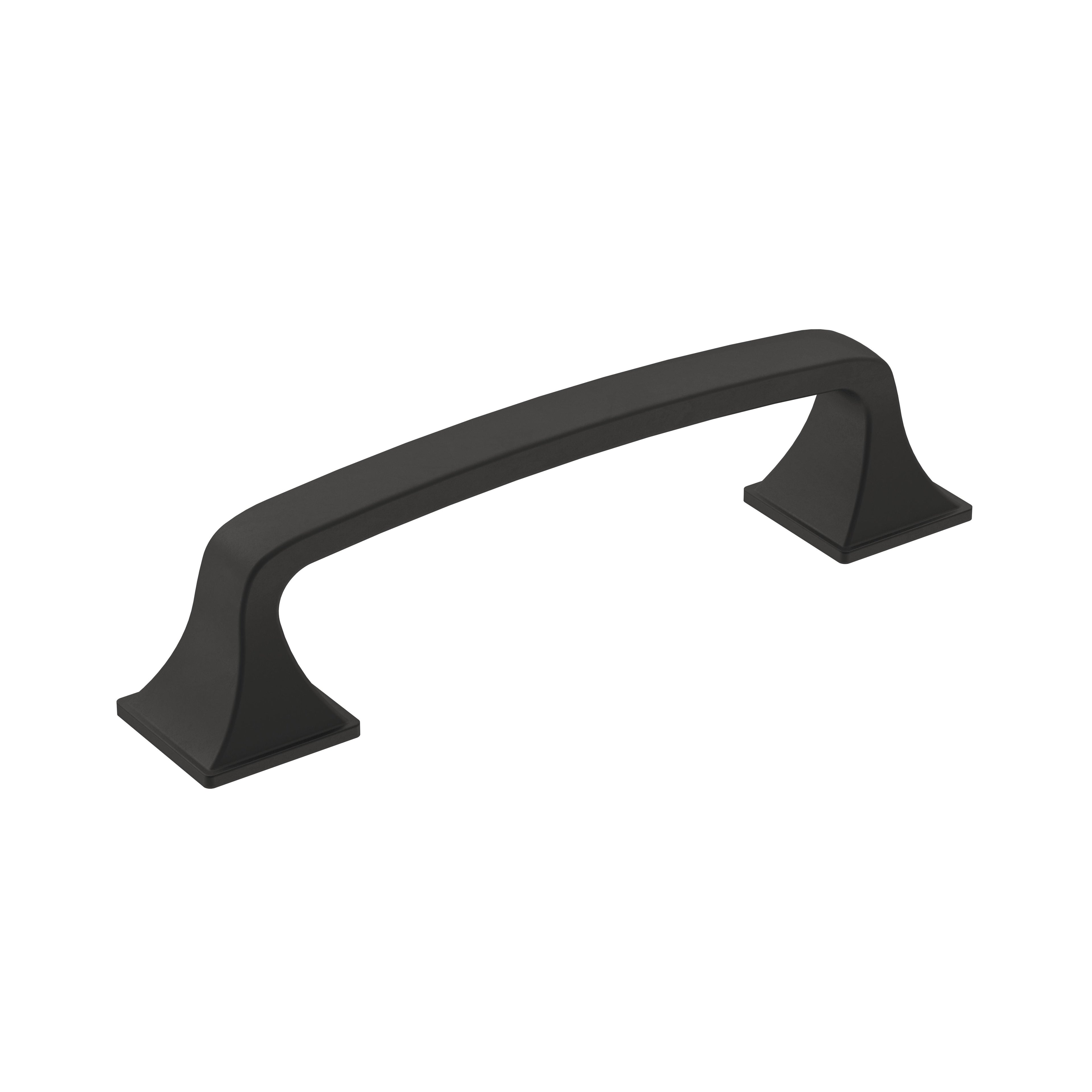 Ville 3-3/4 inch (96mm) Center-to-Center Matte Black Cabinet Pull