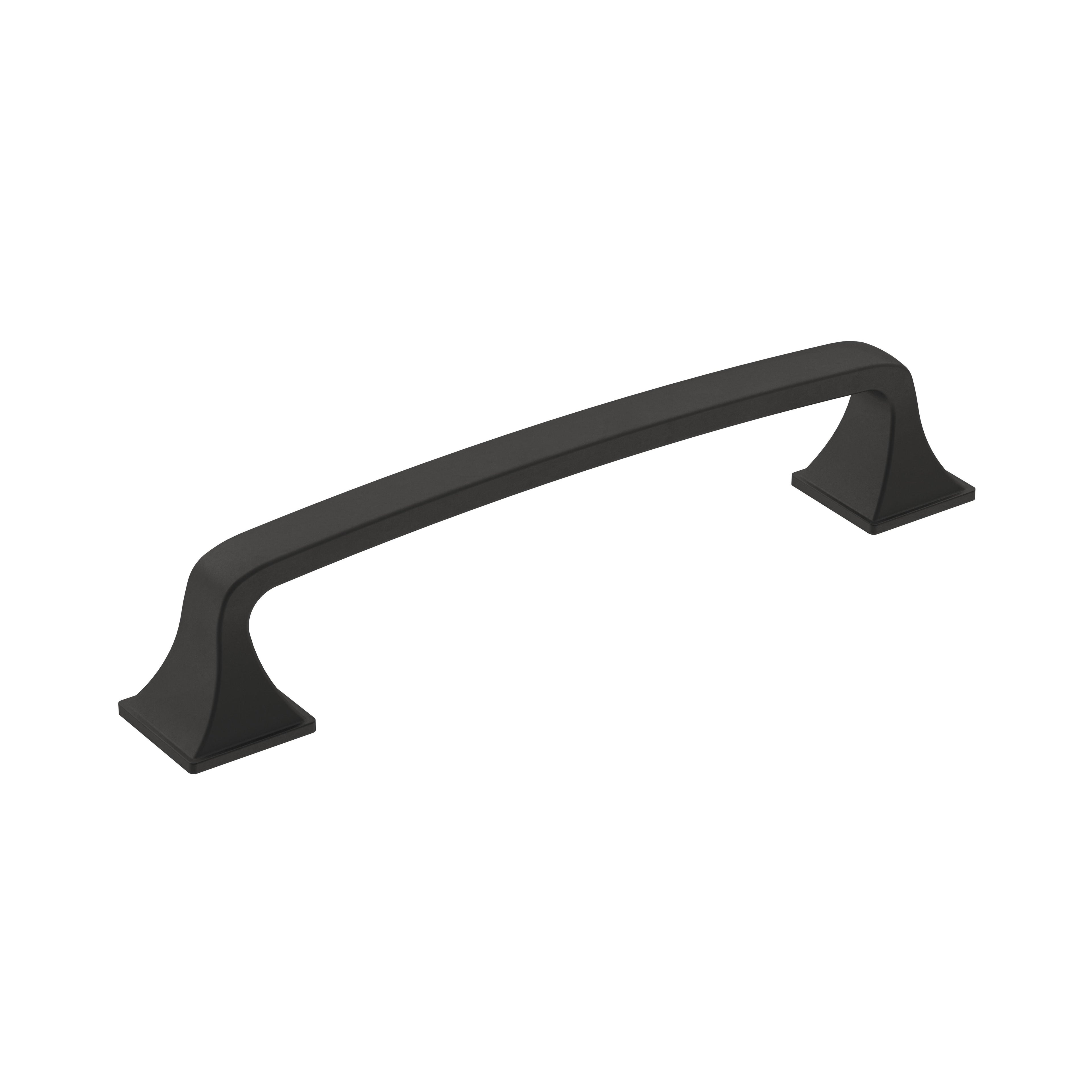 Ville 5-1/16 inch (128mm) Center-to-Center Matte Black Cabinet Pull