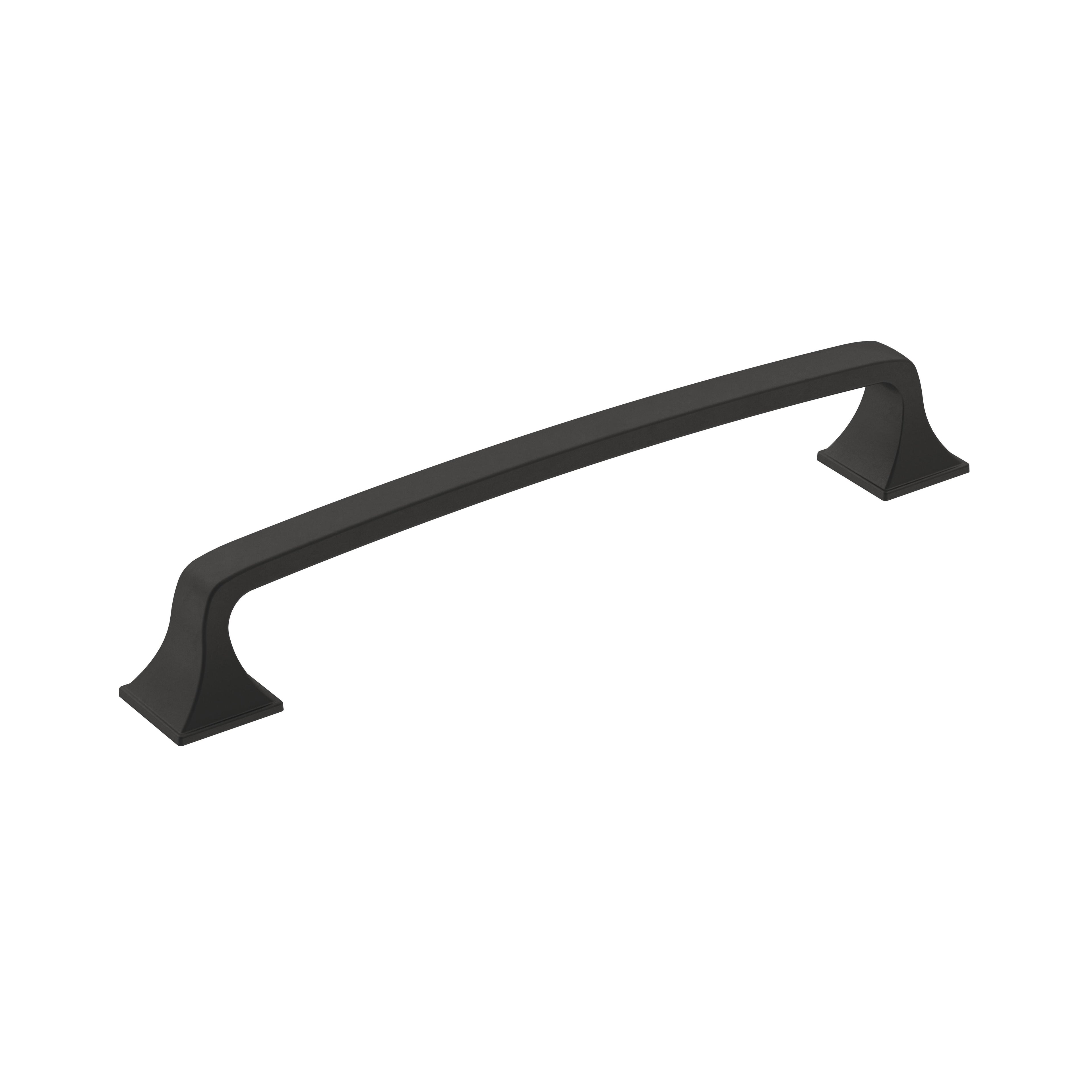 Ville 6-5/16 inch (160mm) Center-to-Center Matte Black Cabinet Pull
