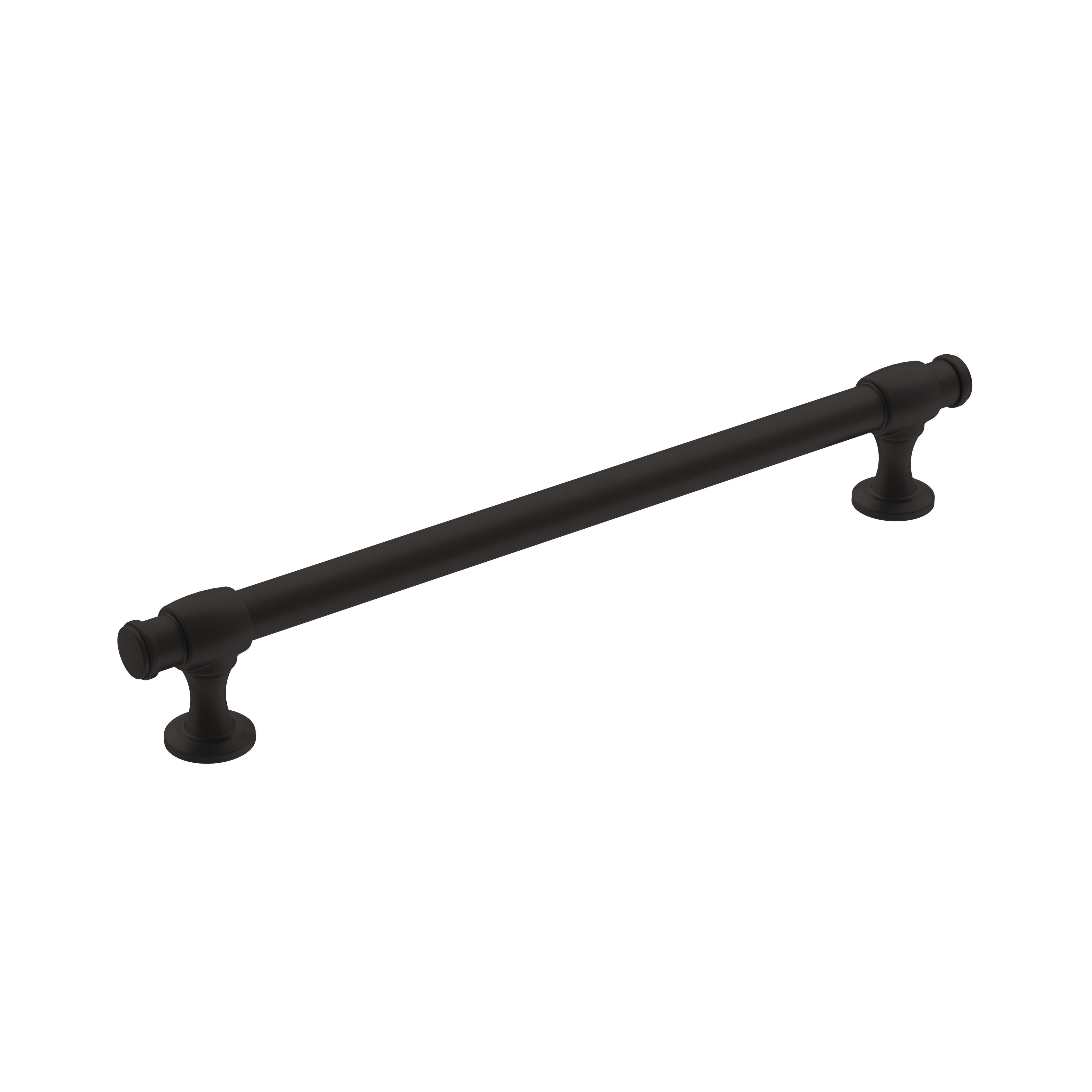 Winsome 7-9/16 inch (192mm) Center-to-Center Matte Black Cabinet Pull